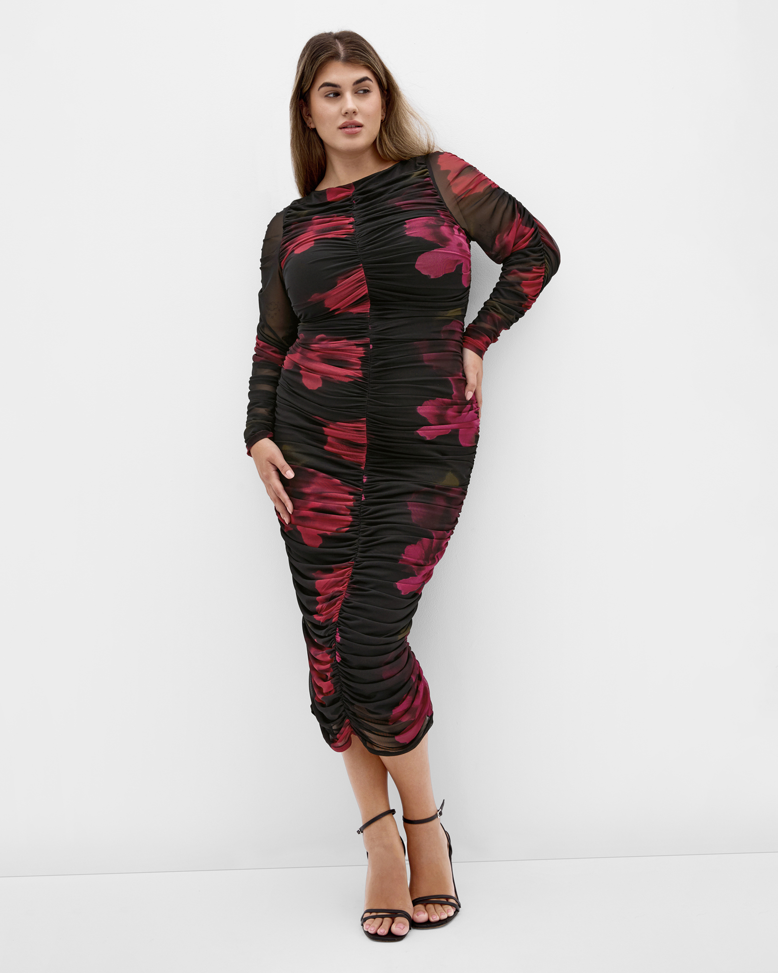 Halo Long Sleeve Midi Dress