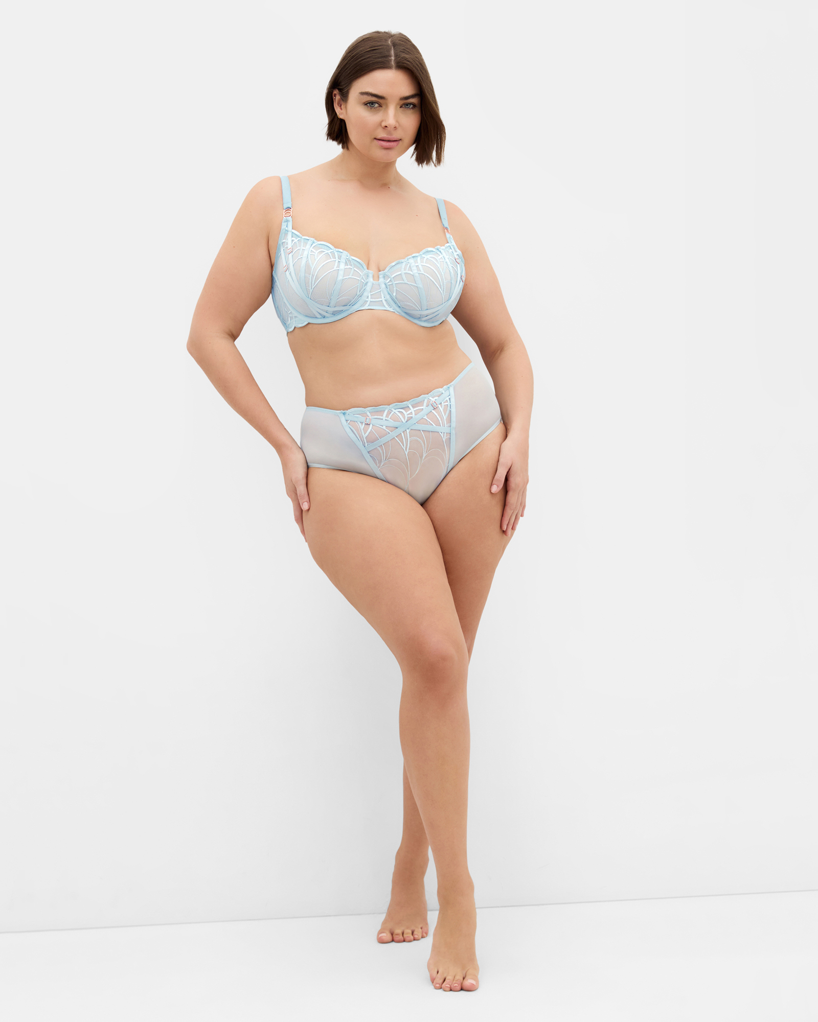 Plus Size Tabrett Demi Underwire Bra - sky blue