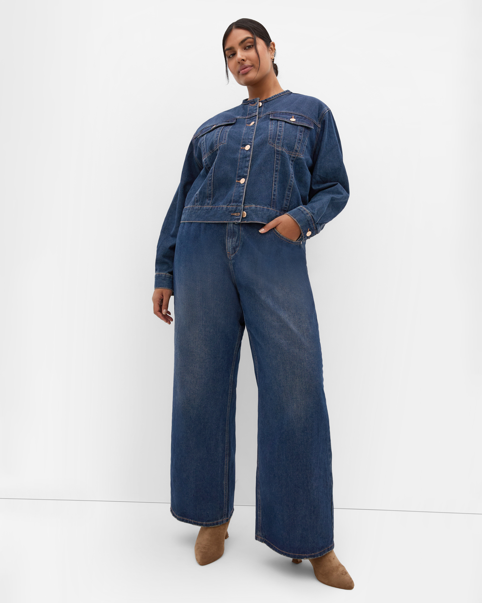 Plus sizeTalia Denim Jacket - dark wash