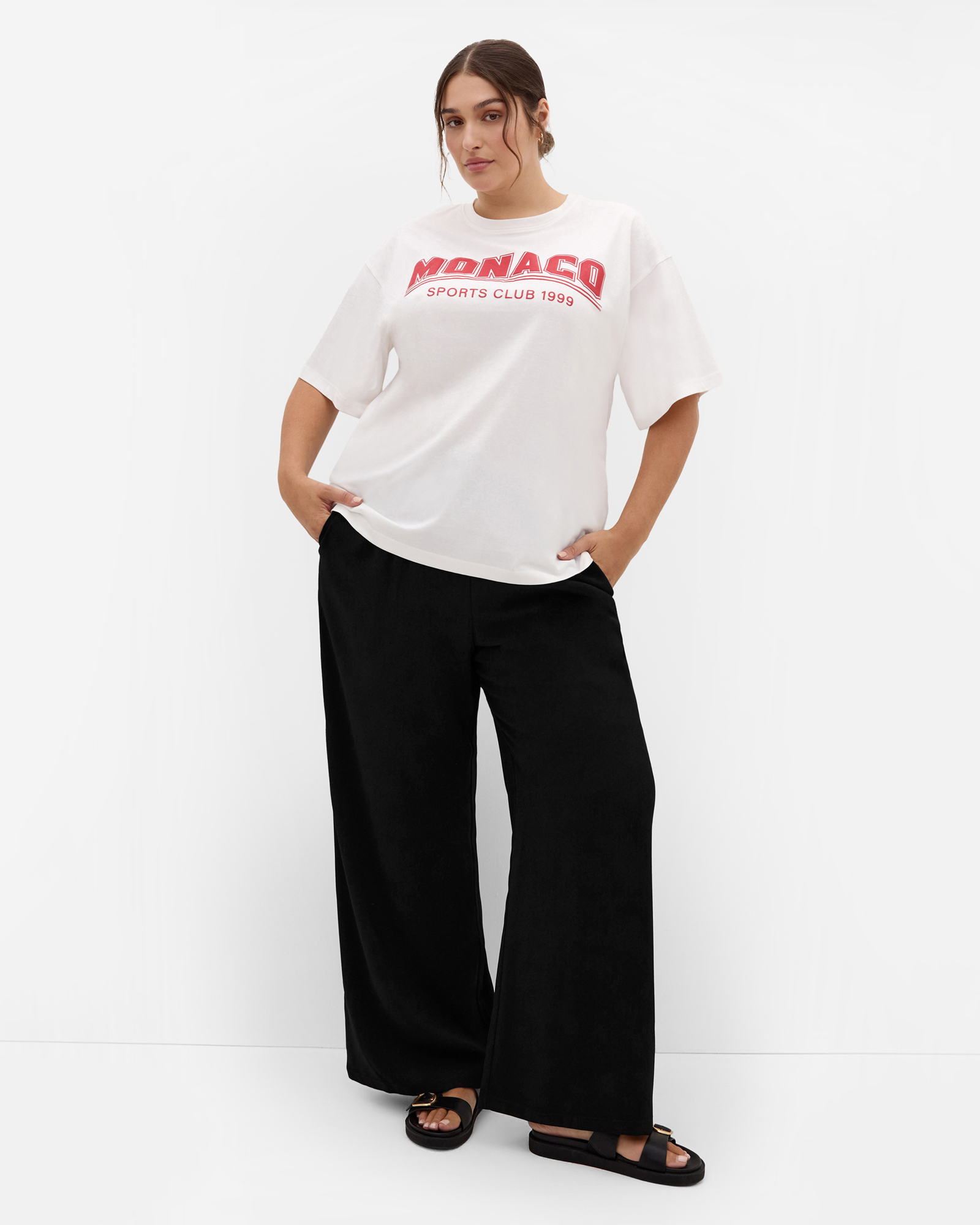 Plus size Laid Back Monaco Tee - ivory