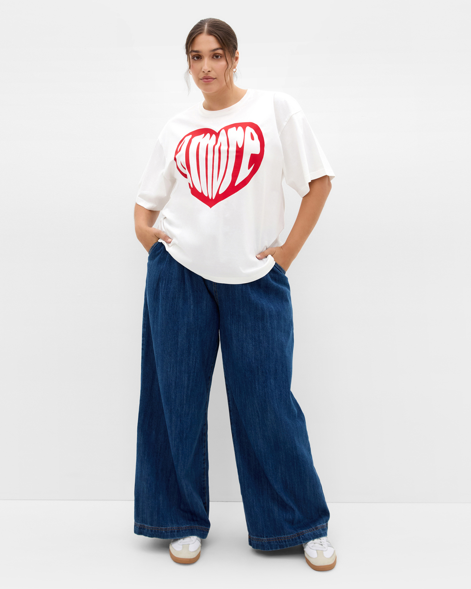 Plus size Laid Back Amore Tee - ivory