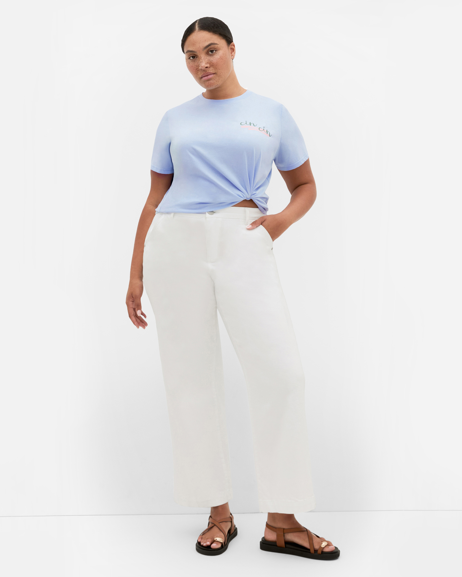 Plus size Sammy Cin Cin Tee - baby blue