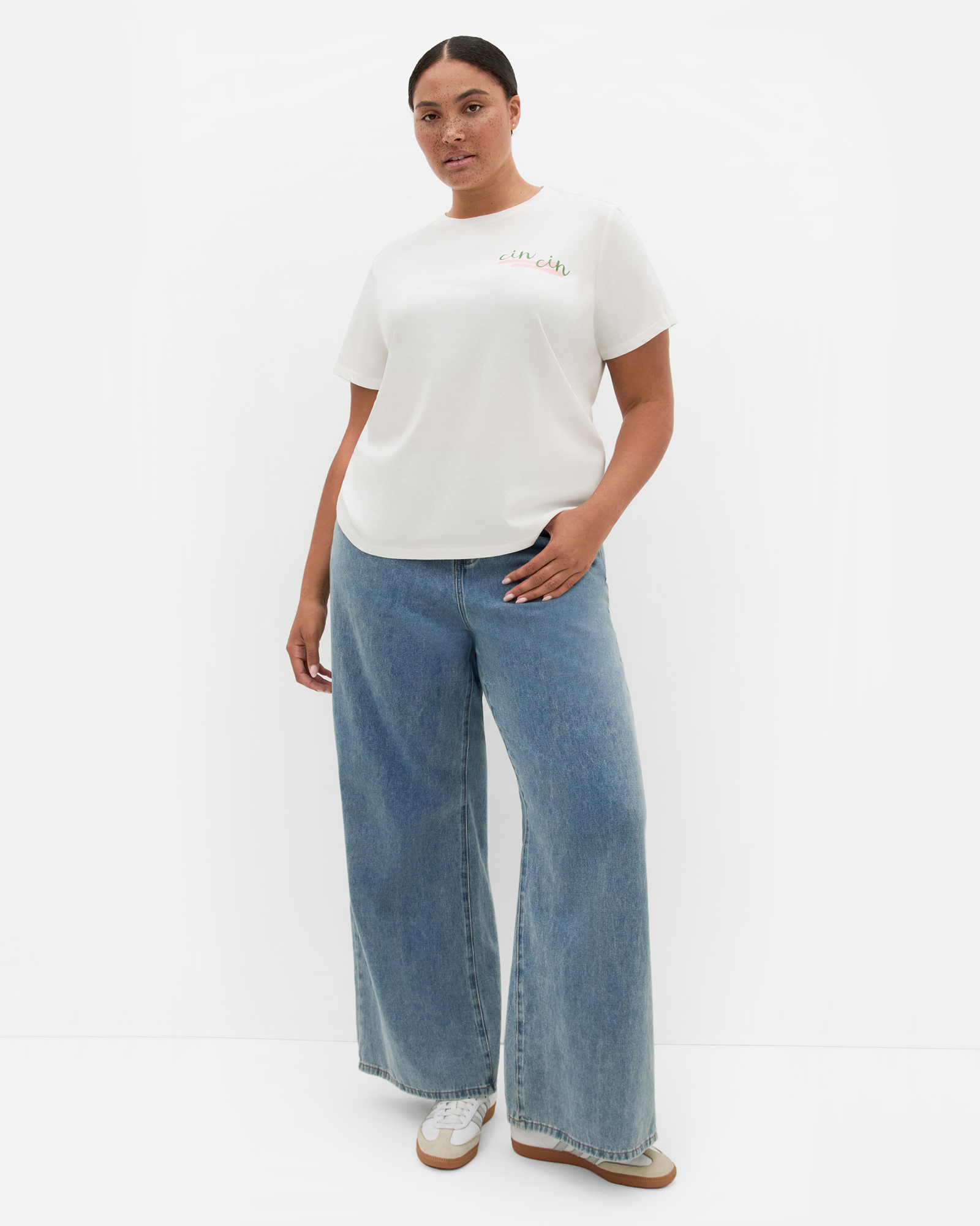 Plus size Sammy Cin Cin Tee - ivory