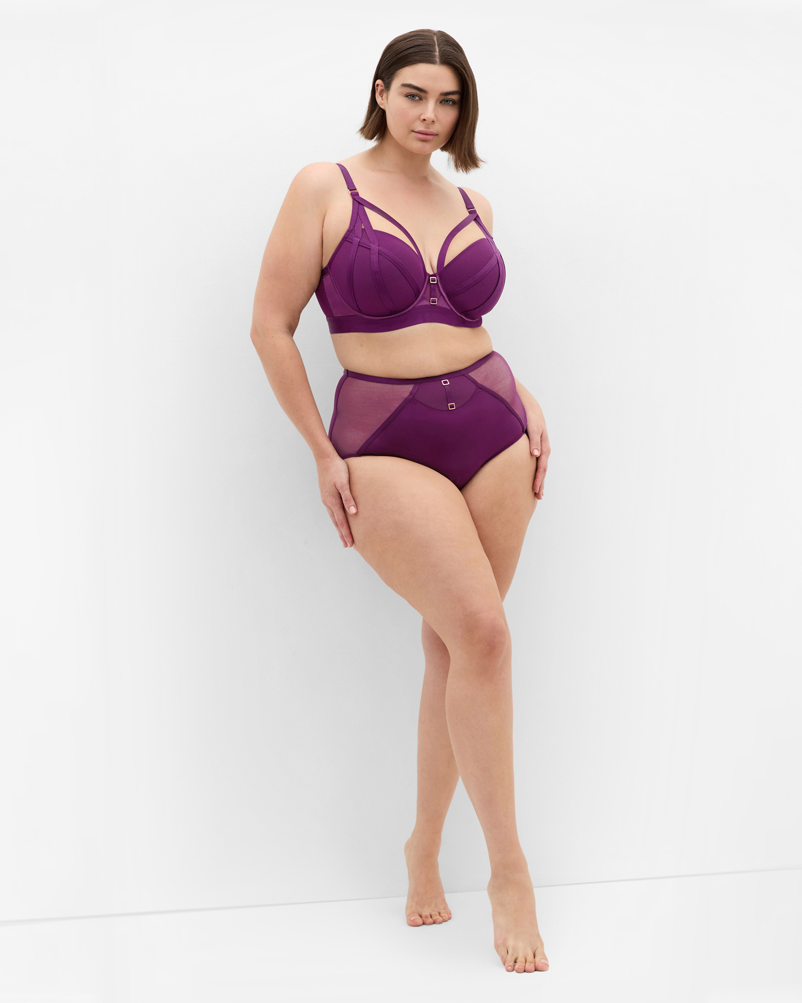 Onyx Longline Contour Bra - Purple Iris
