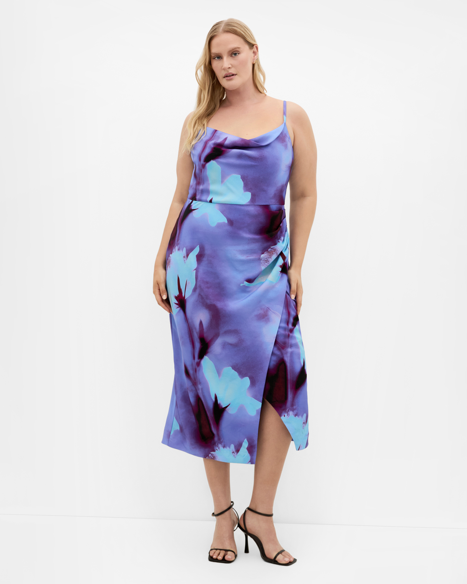 Mariana Print Midi Dress - Azure