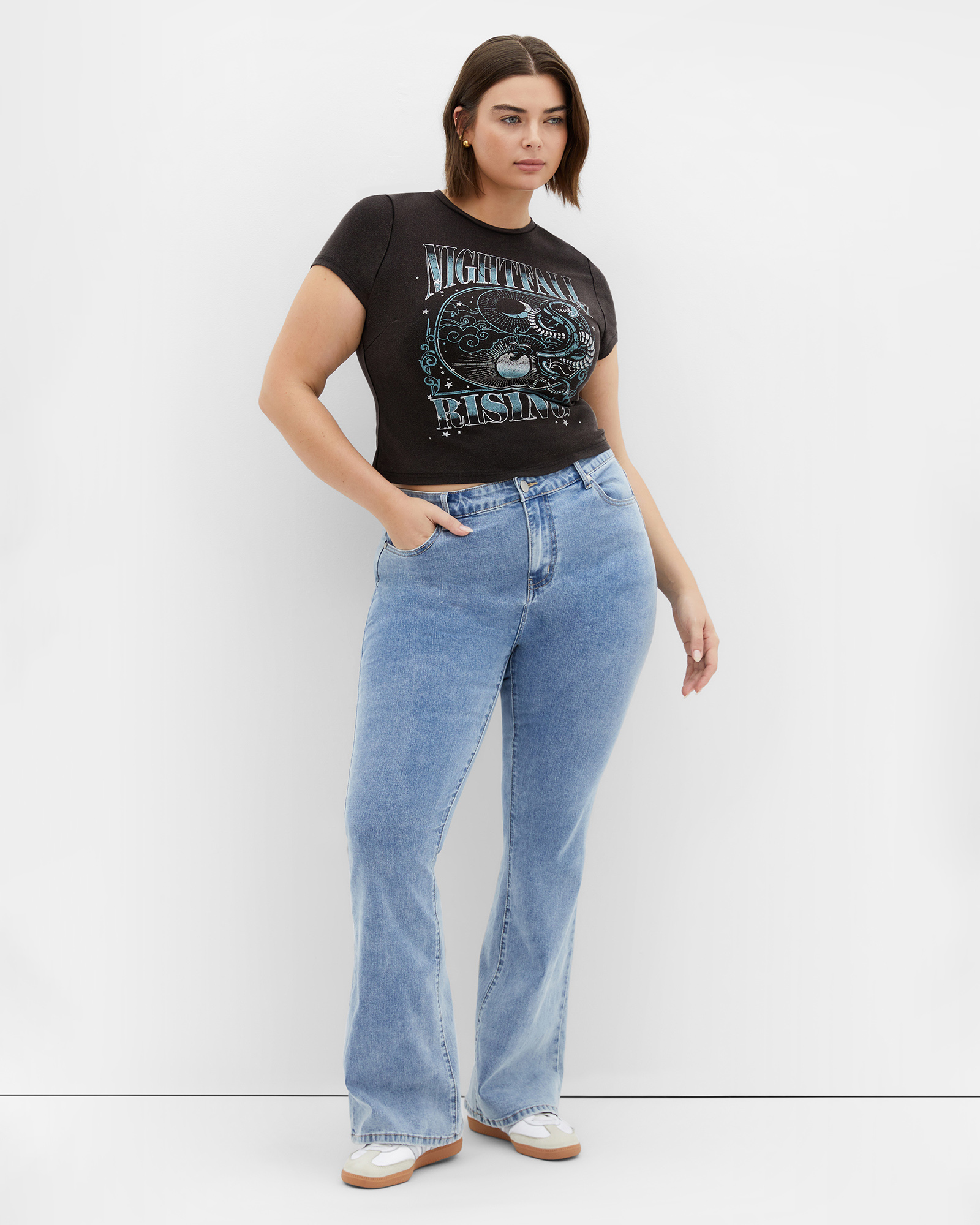 Micro Blue Print Wash Tee