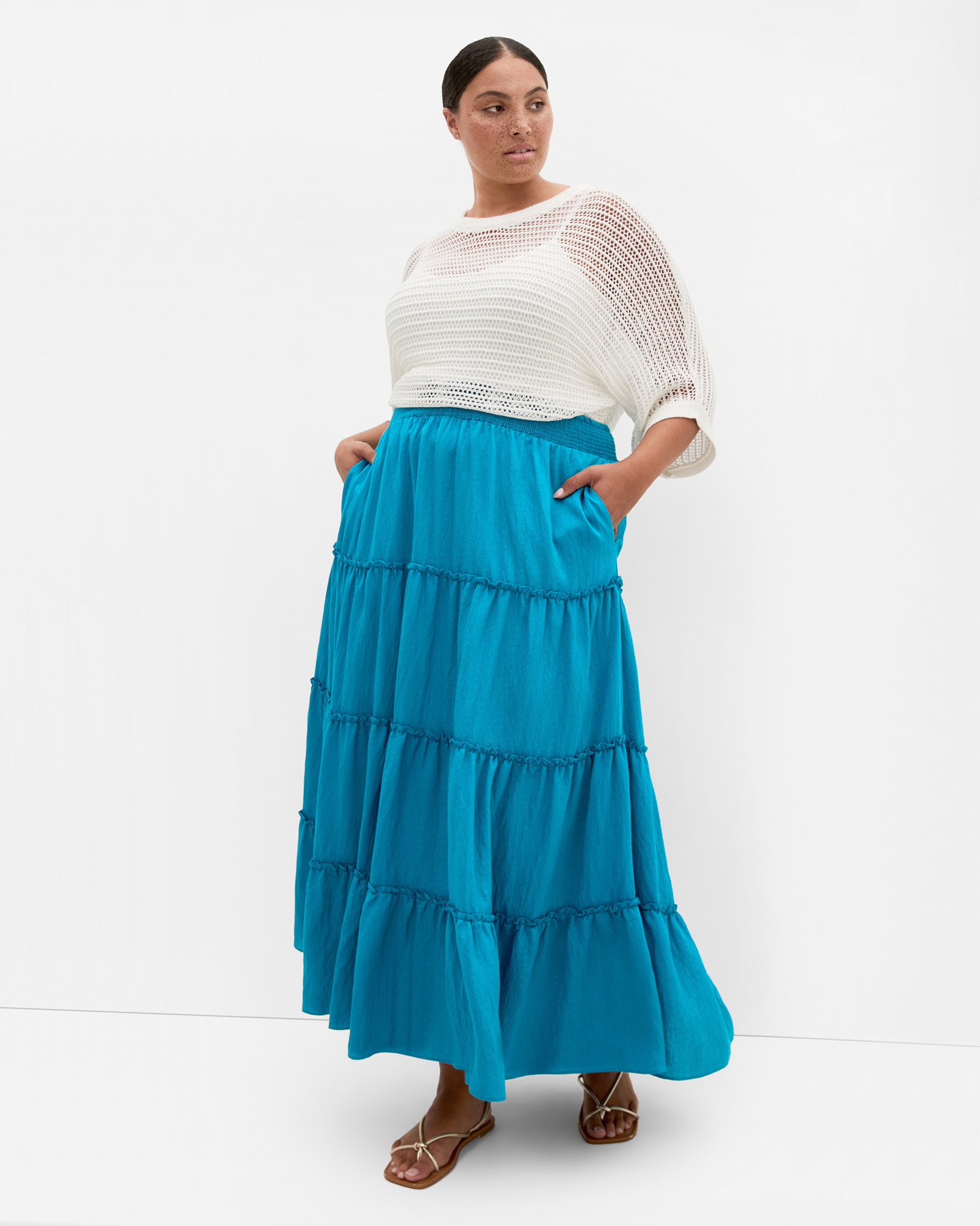 Boho Tiered Maxi Skirt