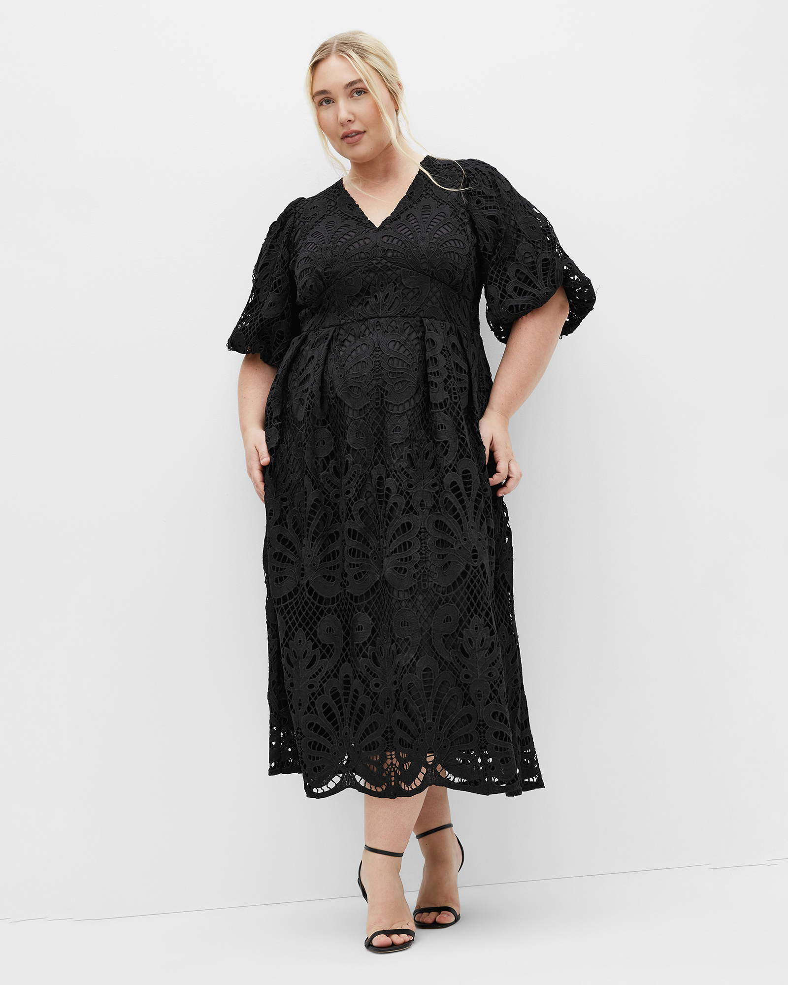 Kylee Embroidered Midi Dress