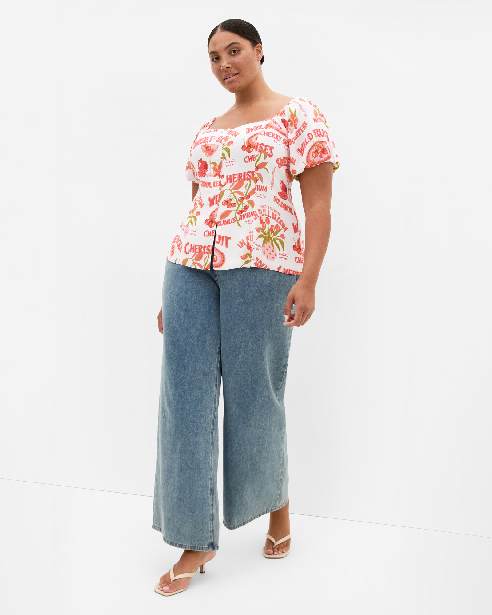 Dreamer Cherry Print Corset Top