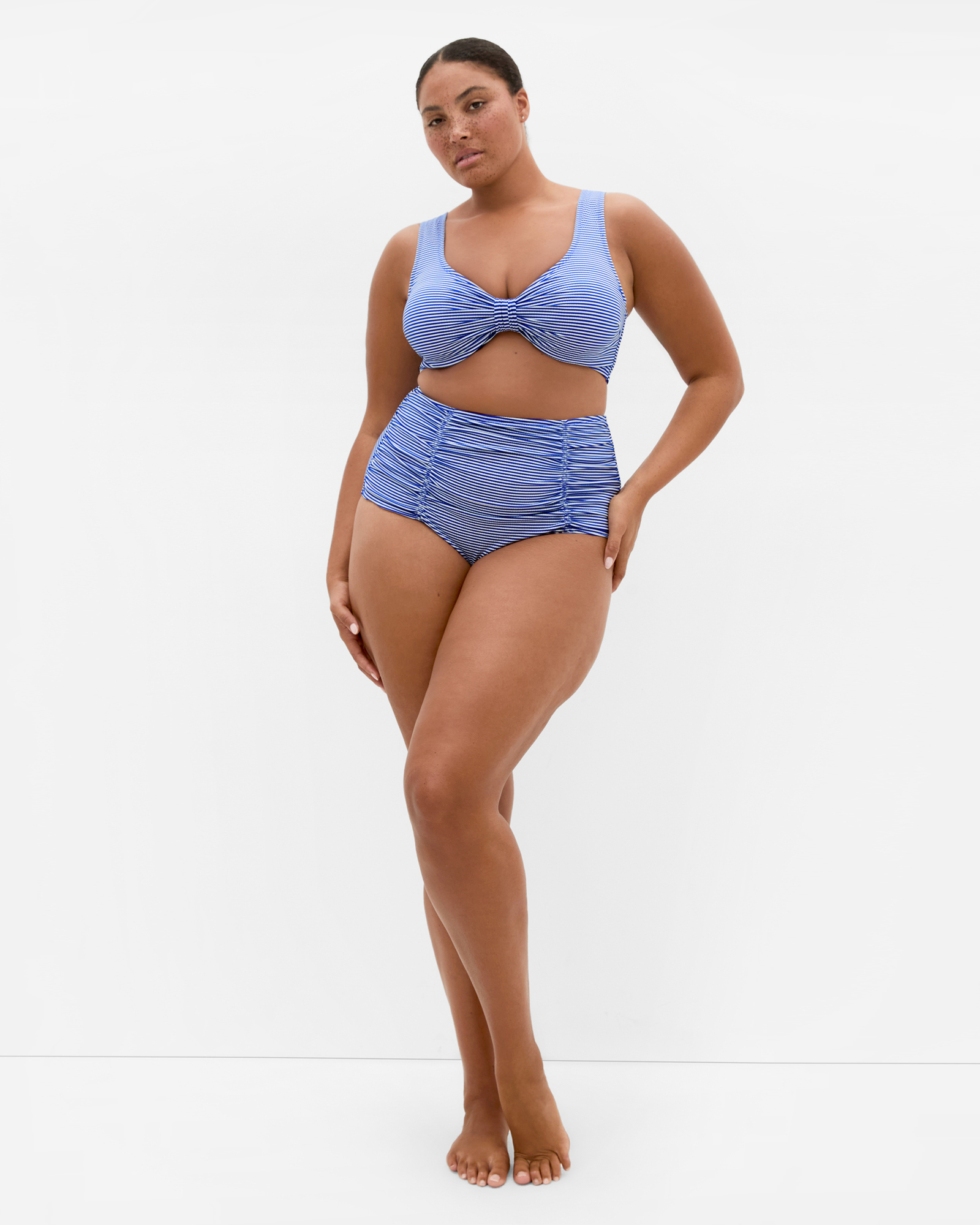 Positano Print Hi Waist Bikini Brief