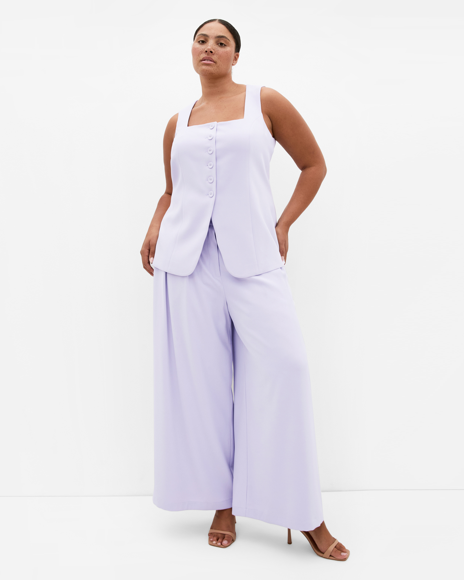 Plus size Abbie Vest - lilac