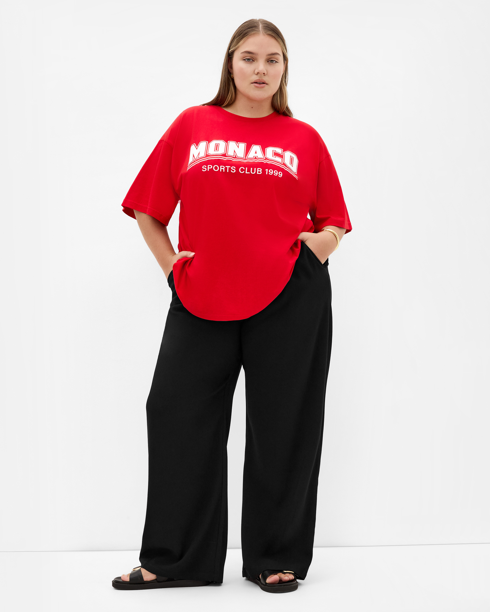 Plus size Laid Back Monaco Tee - red