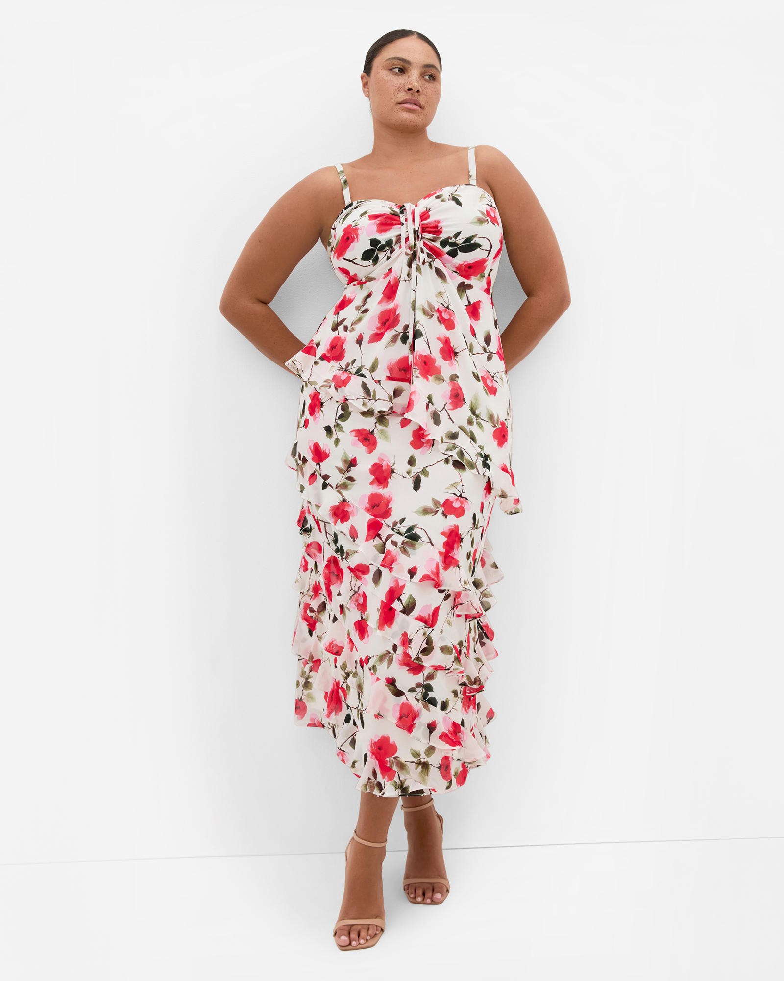 Skai Fleur Print Maxi Skirt