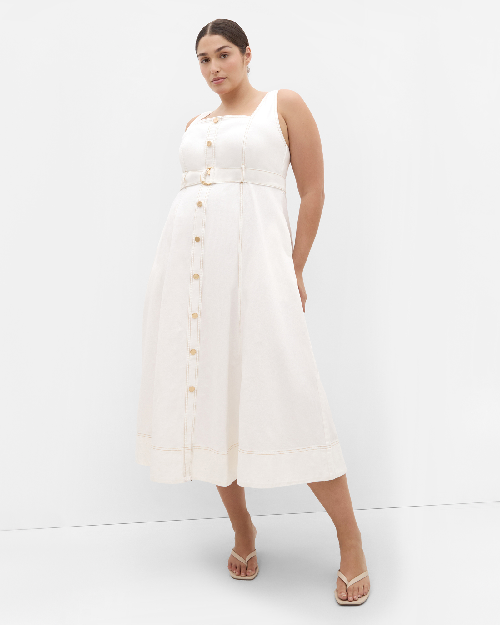 Rhia Fit & Flare Denim Dress
