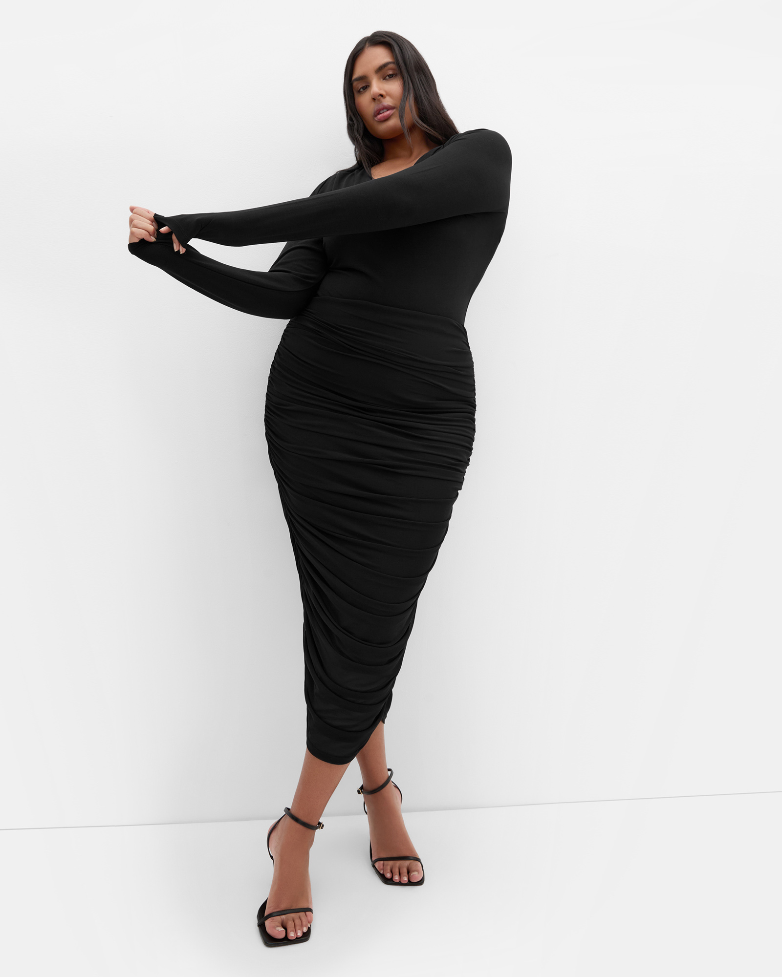 Anastasia Ruched Midi Skirt