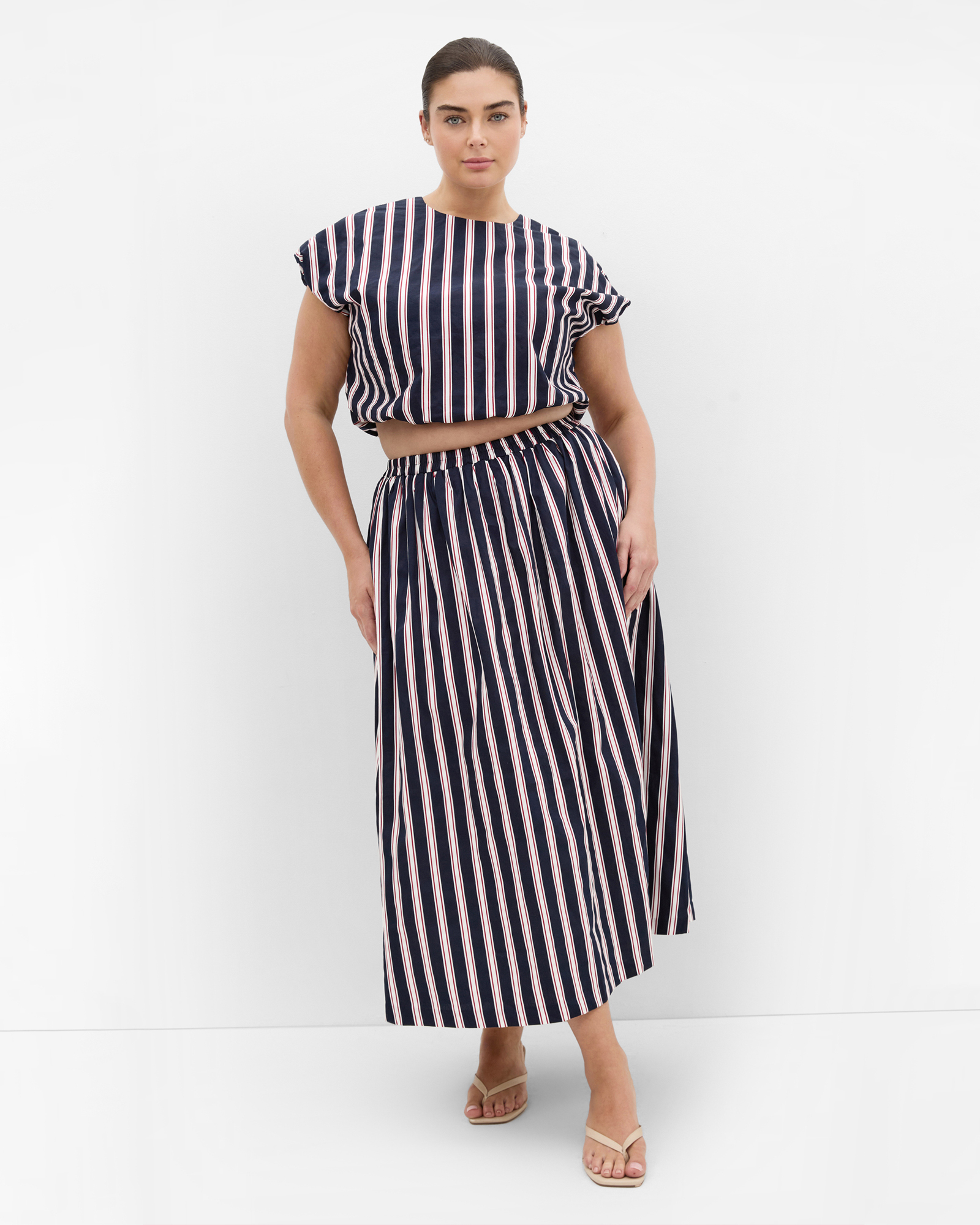 Holiday Sarina Stripe Cotton Skirt