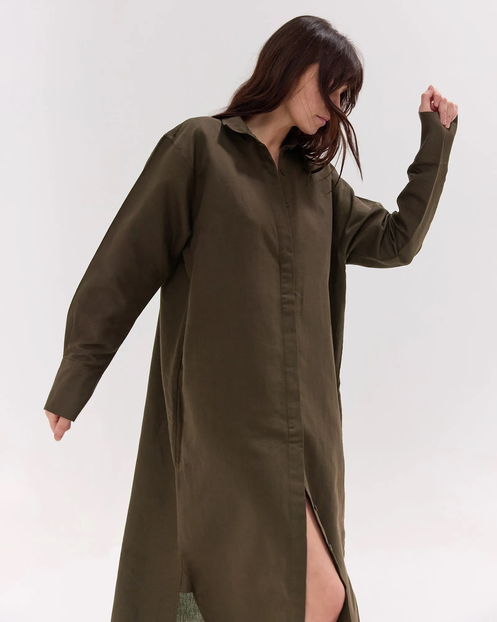 The Shirt Dress | Olive
