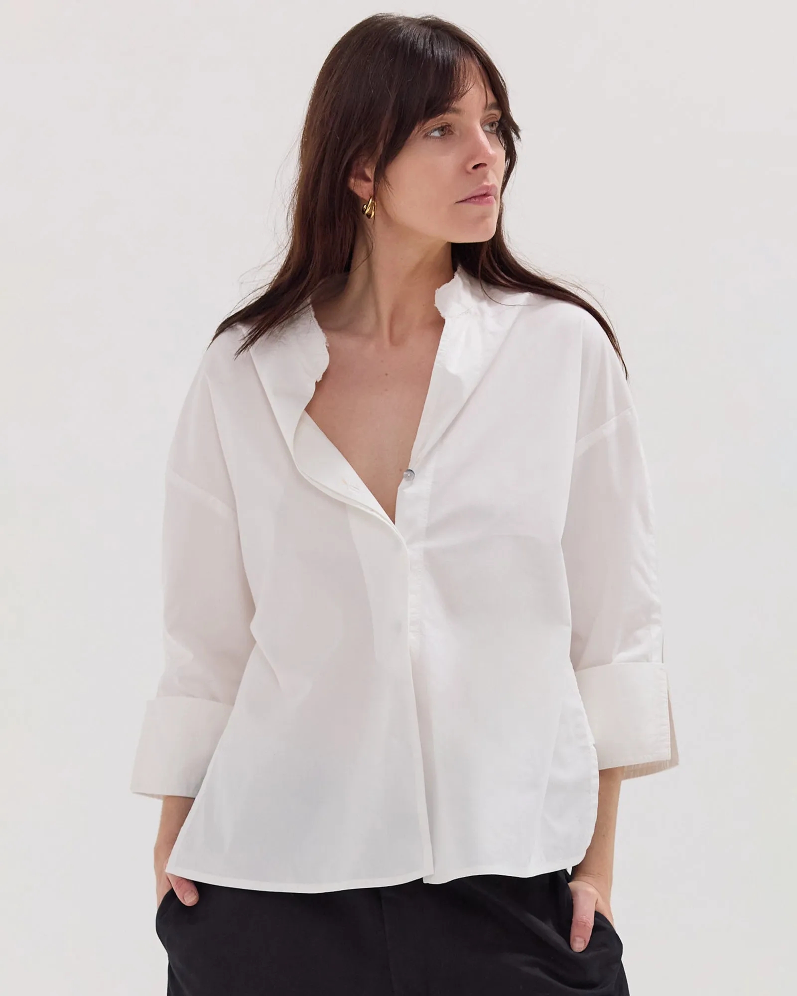 The Panelled Shirt White