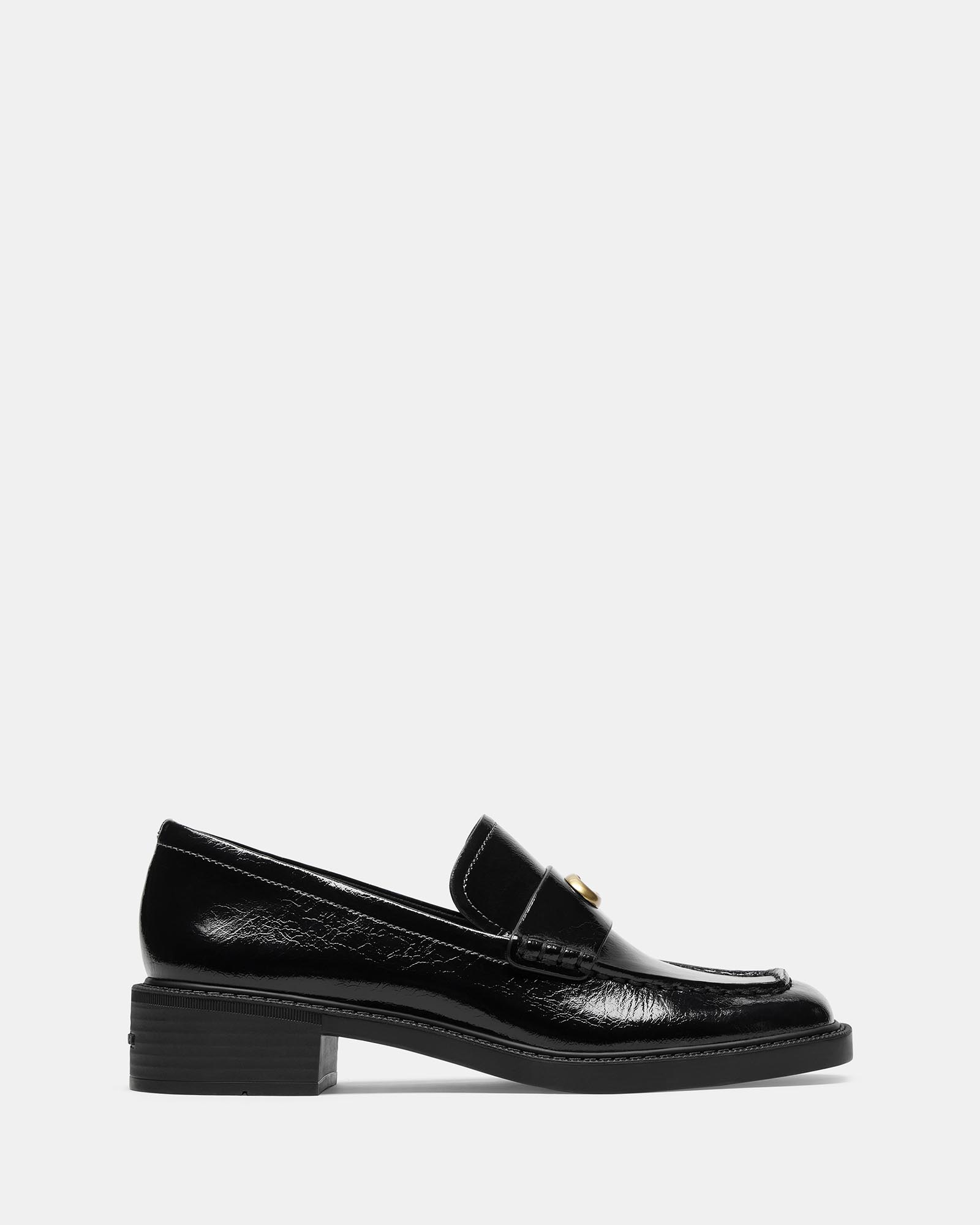 Glazed Leather Penny Loafers