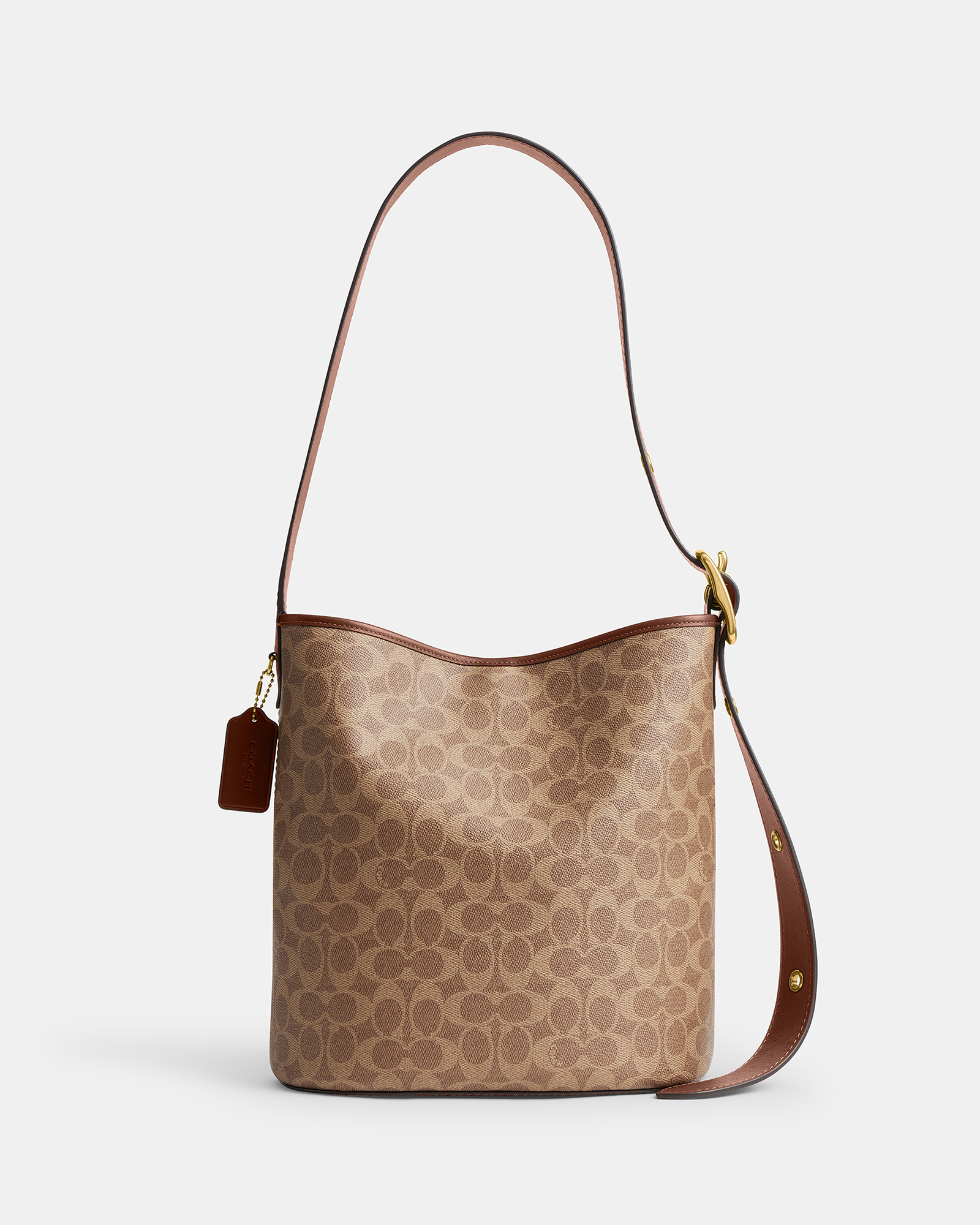 Coated Canvas Signature Bleecker Bucket Bag