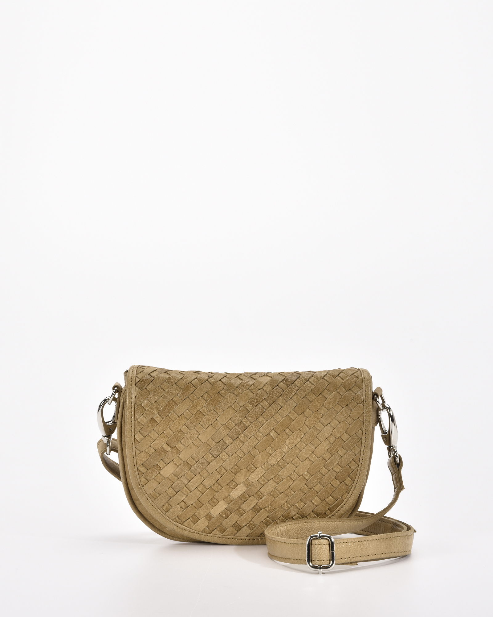 Surrey Woven Leather Crossbody Bag