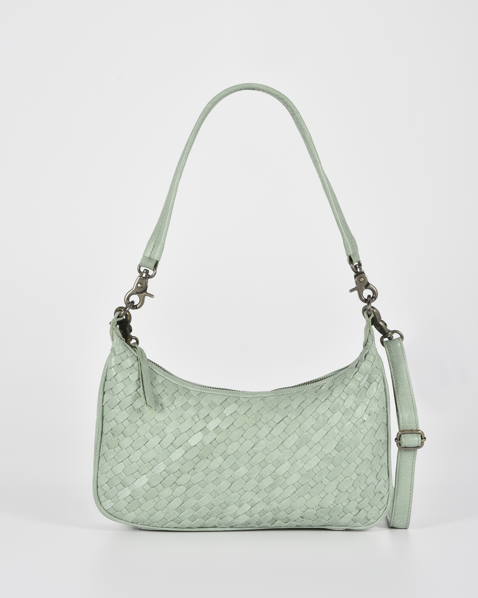Hughes Woven Leather Shoulder Bag