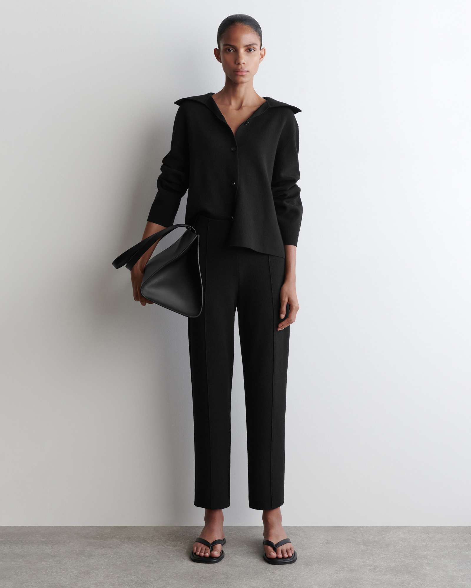 Knitted Straight-Leg Trousers