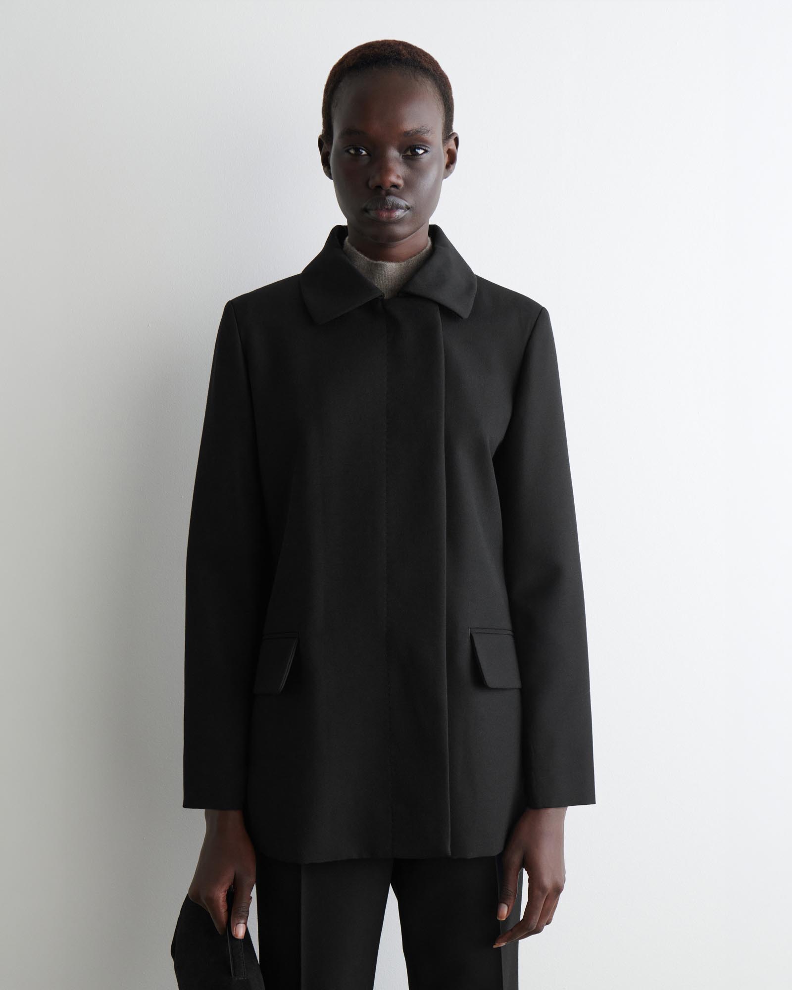 Tailored Wool-Blend Jacket