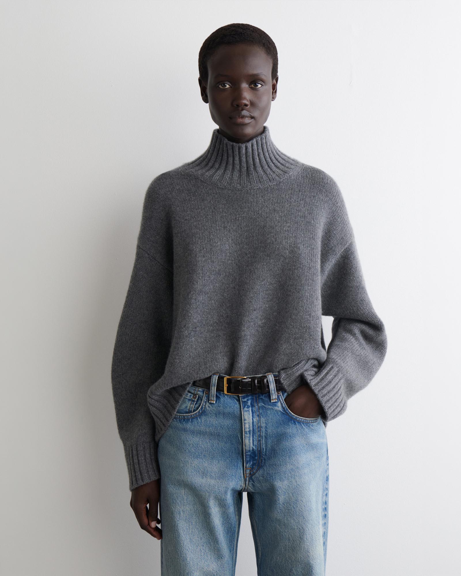 Cashmere Funnel-Neck Jumper