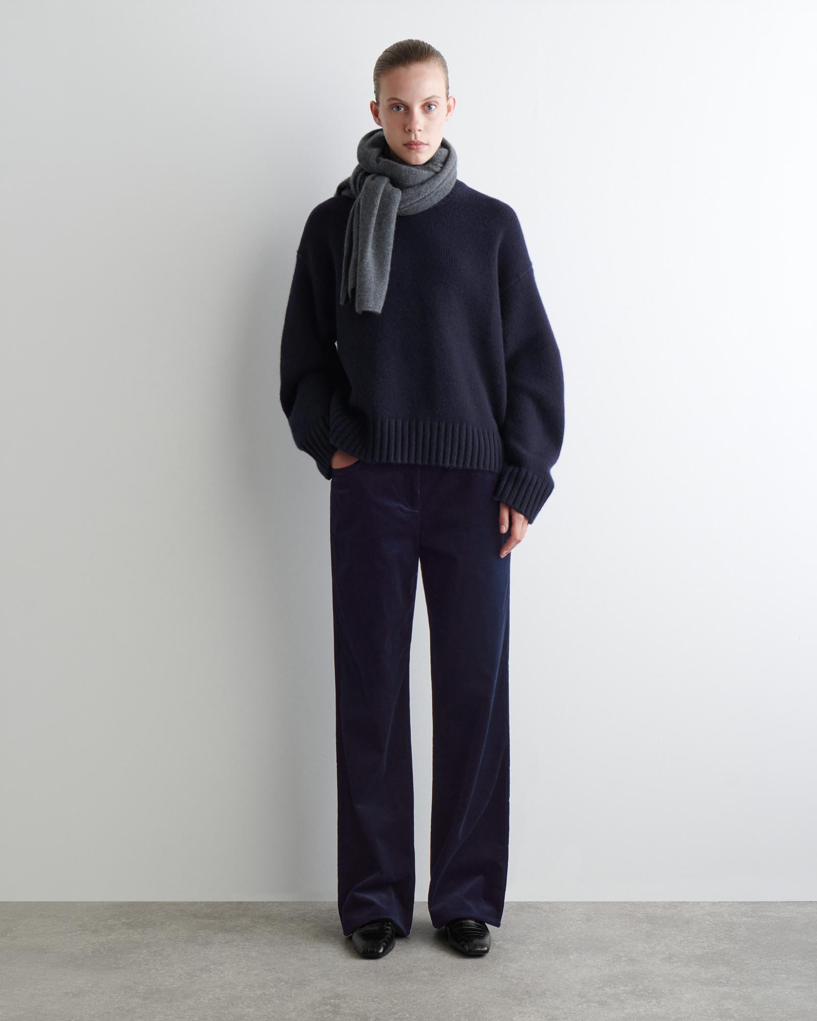Corduroy Straight-Leg Trousers