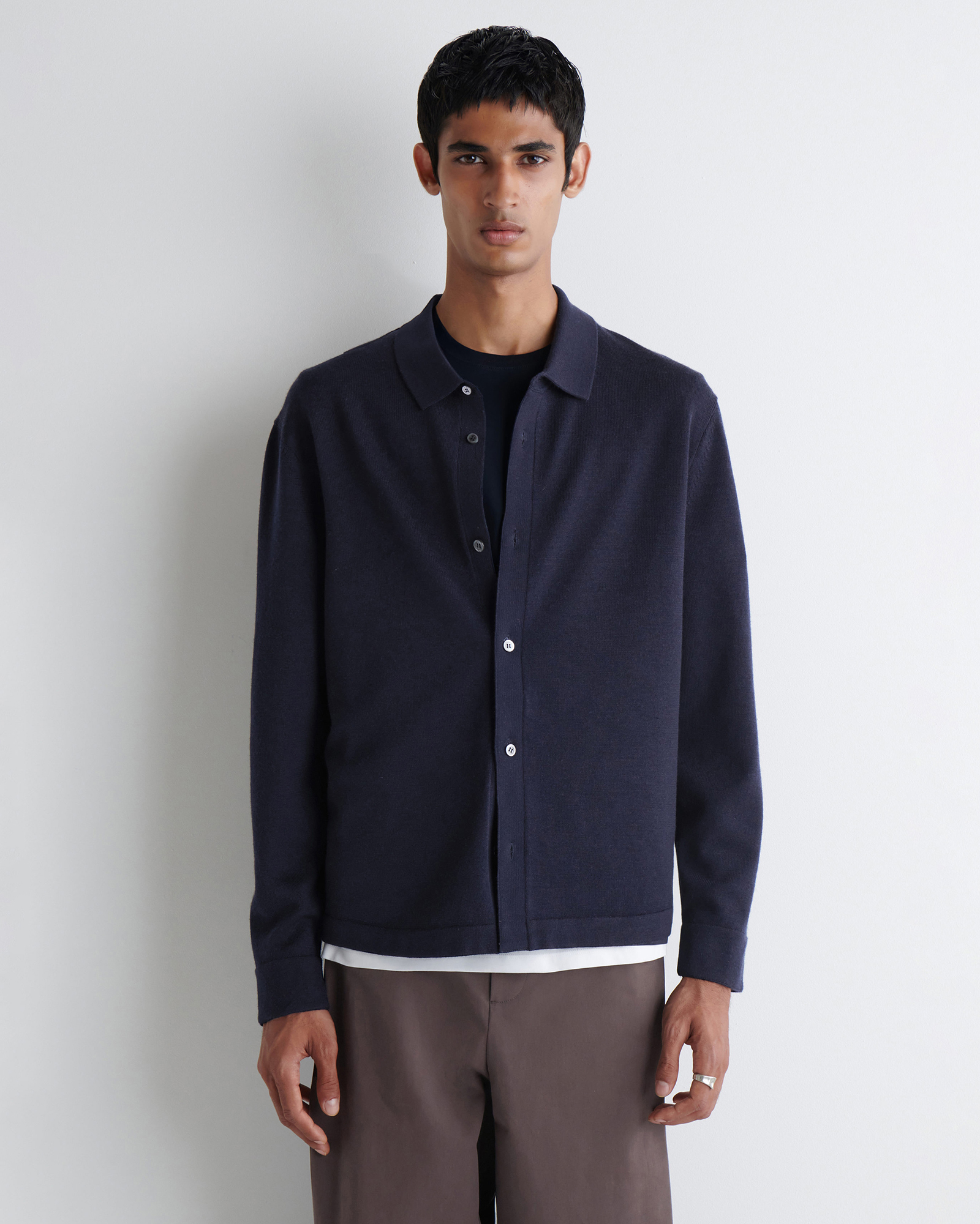 Knitted Merino Wool Shirt