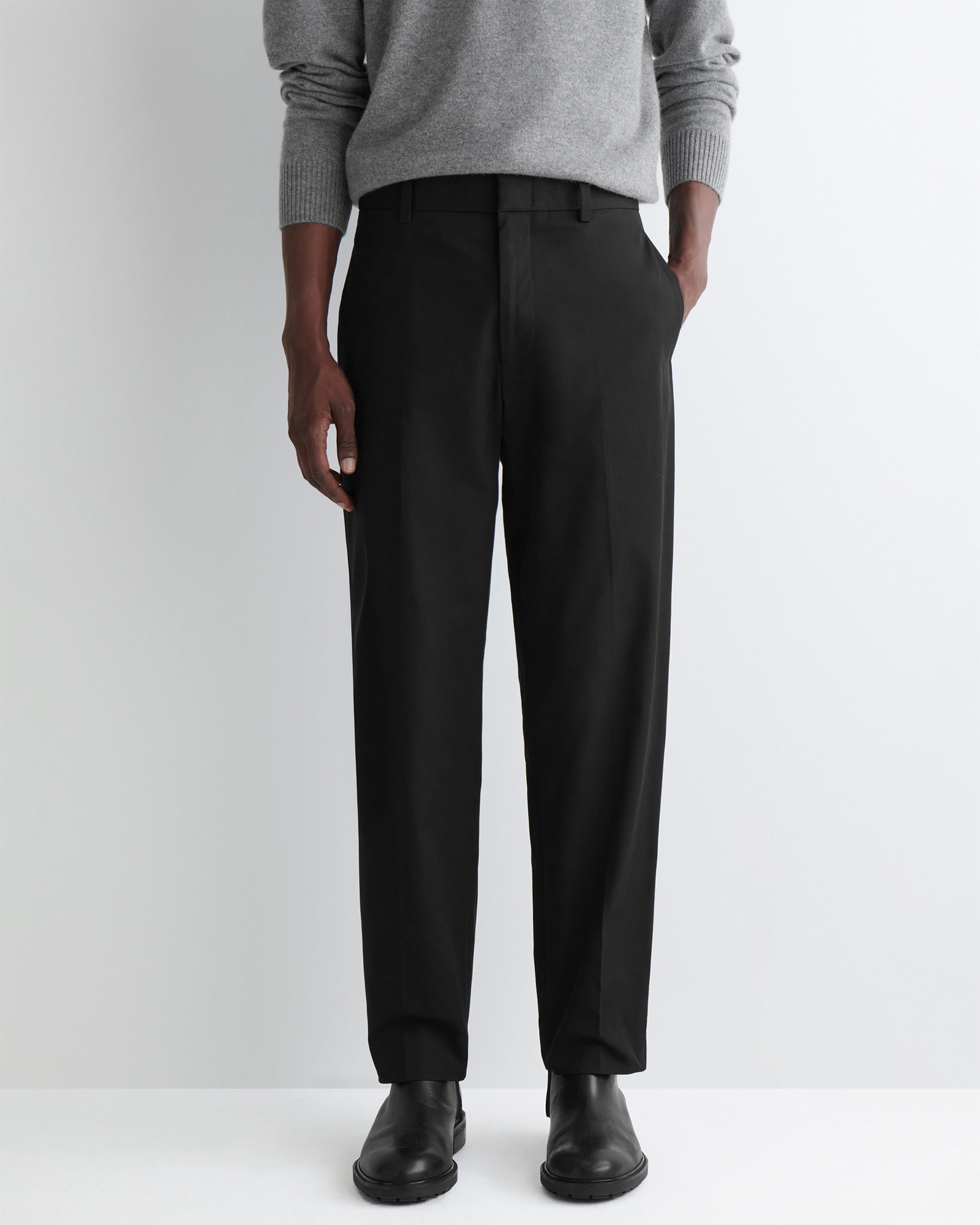 Cotton Straight-Leg Chinos