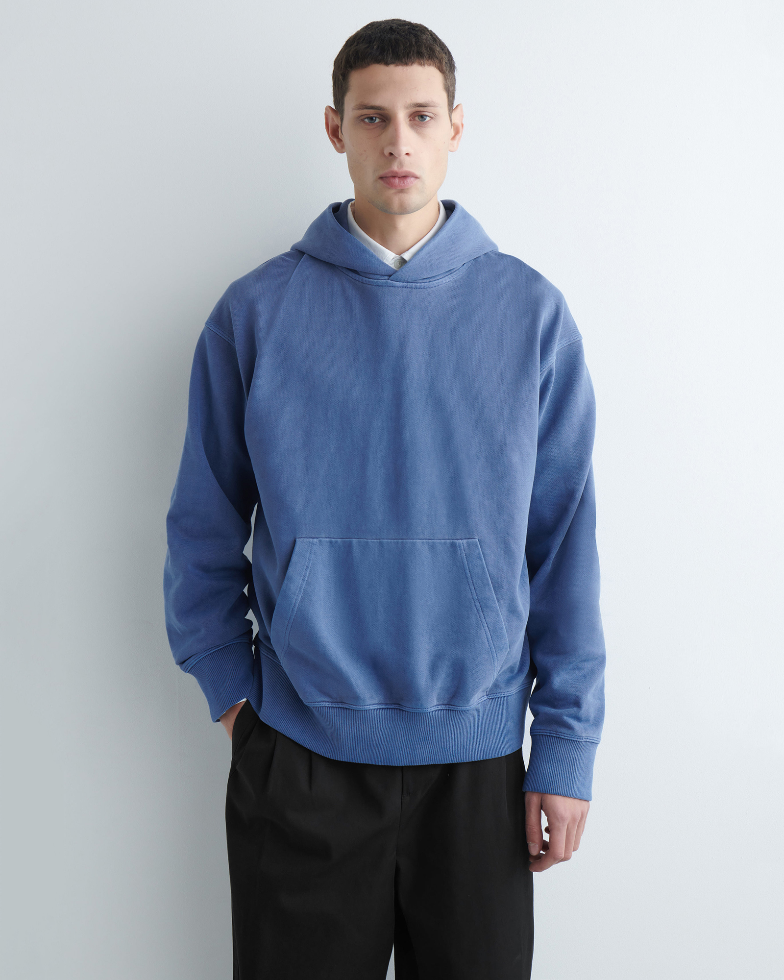 Washed Cotton-Jersey Hoodie