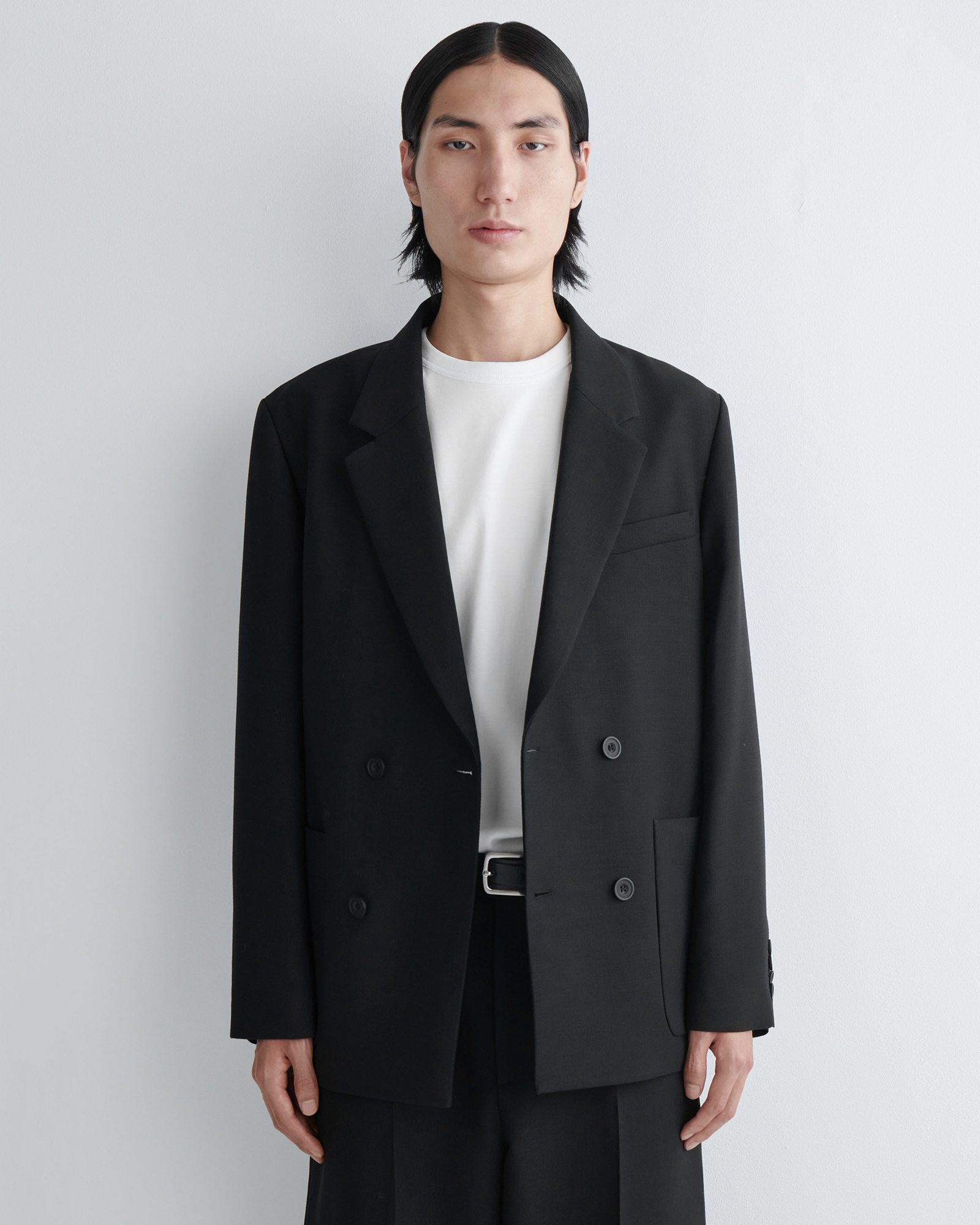 Unstructured Wool-Blend Blazer