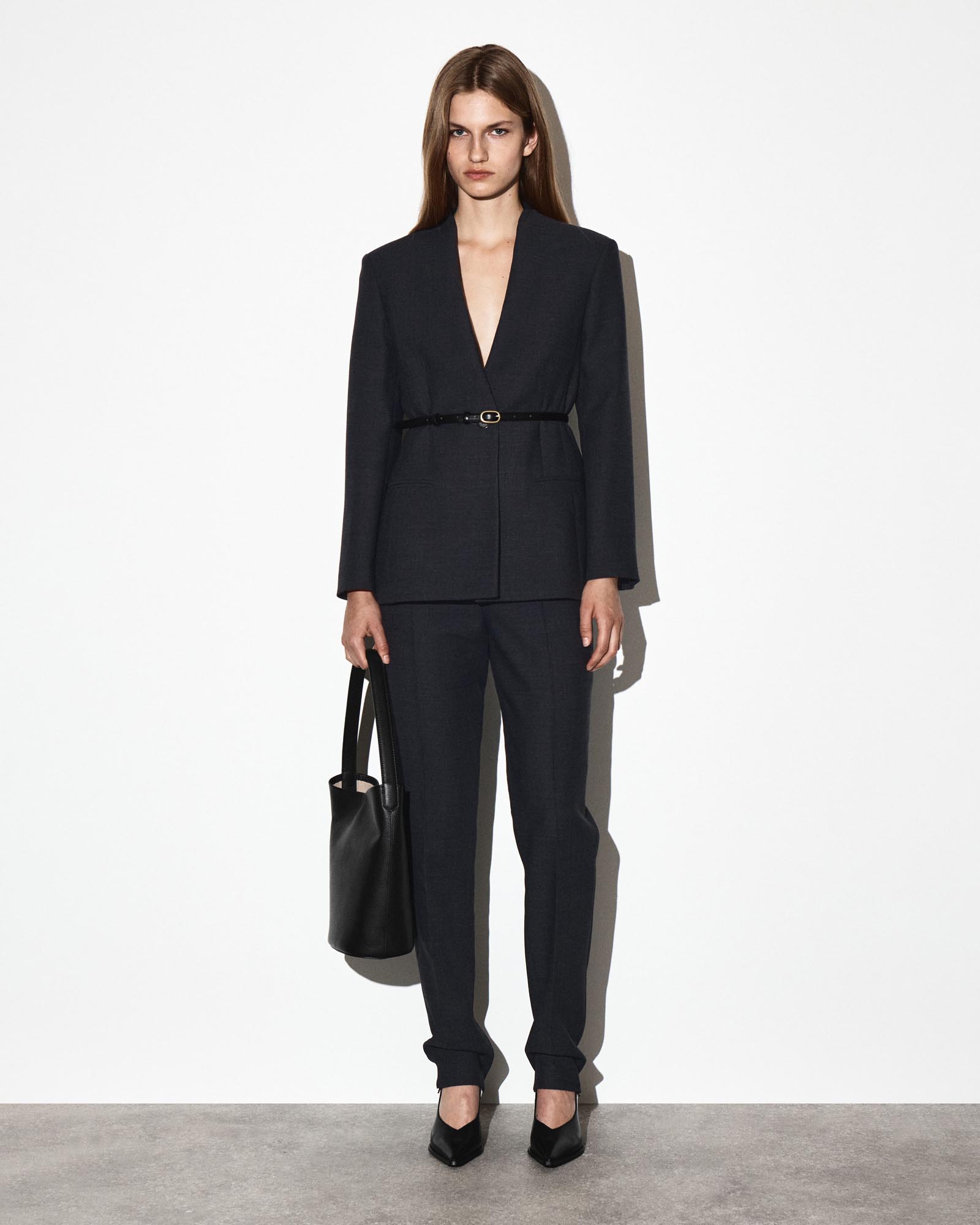 Wool-Blend Slim-Leg Trousers