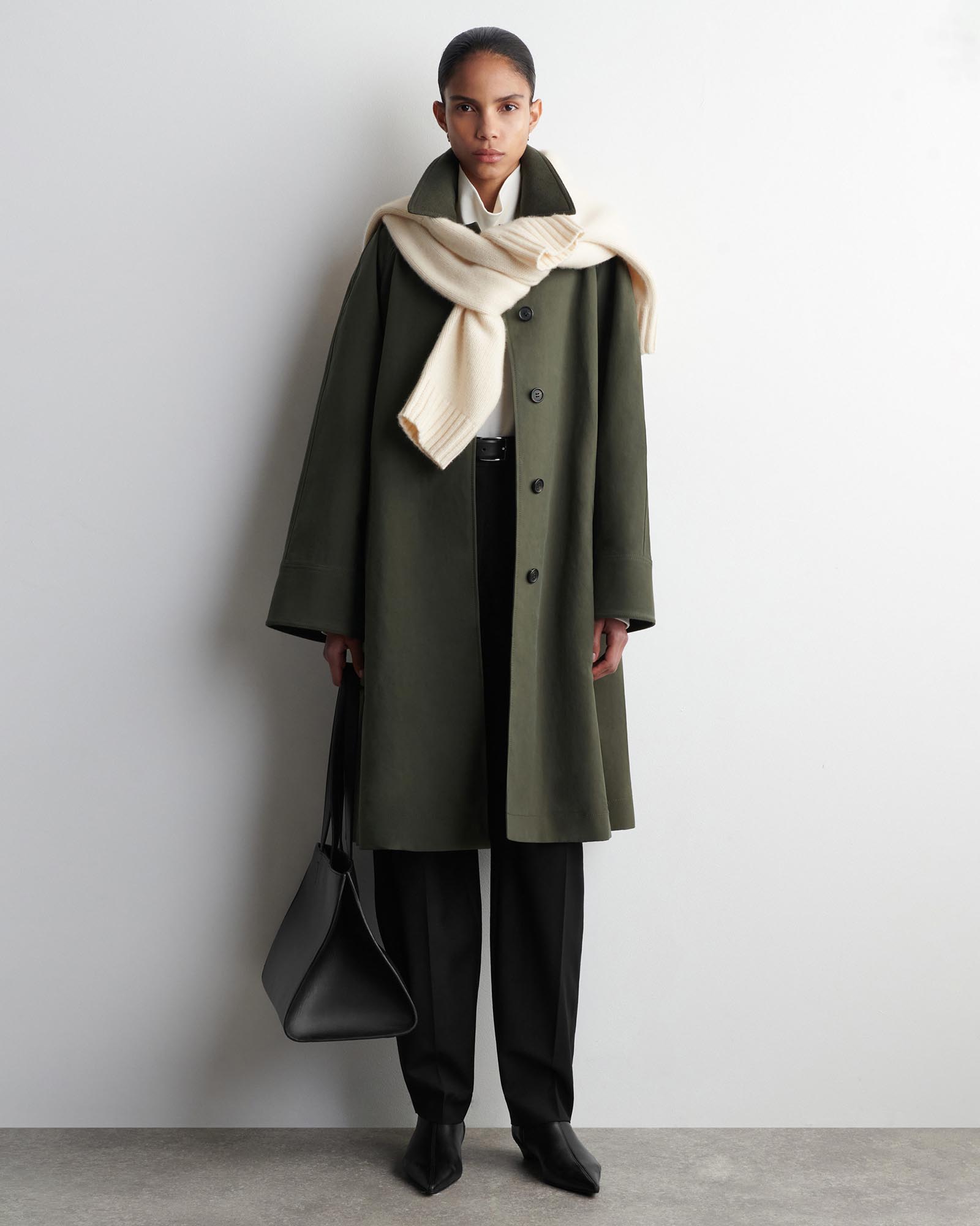 Wool-Trimmed Car Coat