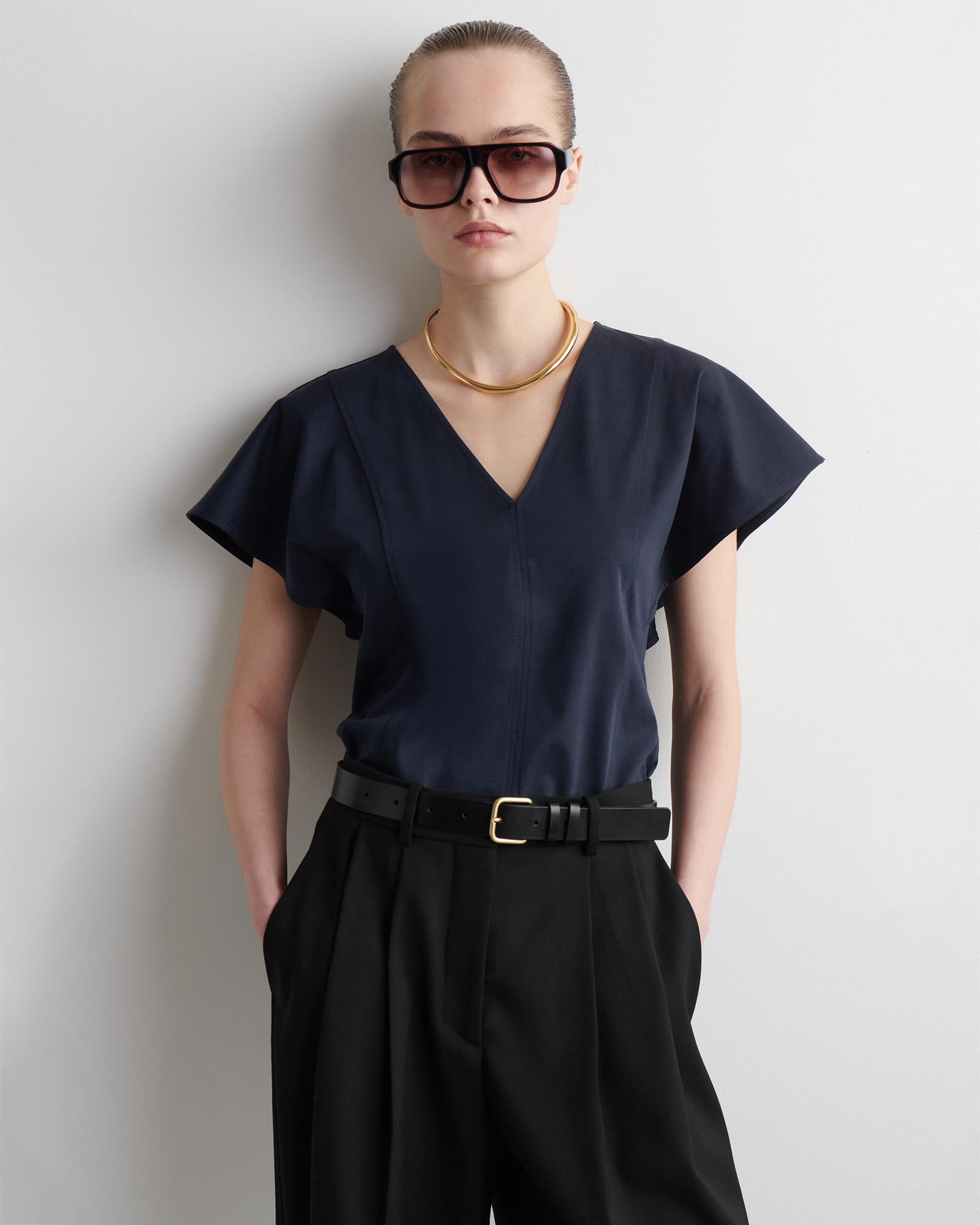 Petal Sleeve Cotton Top