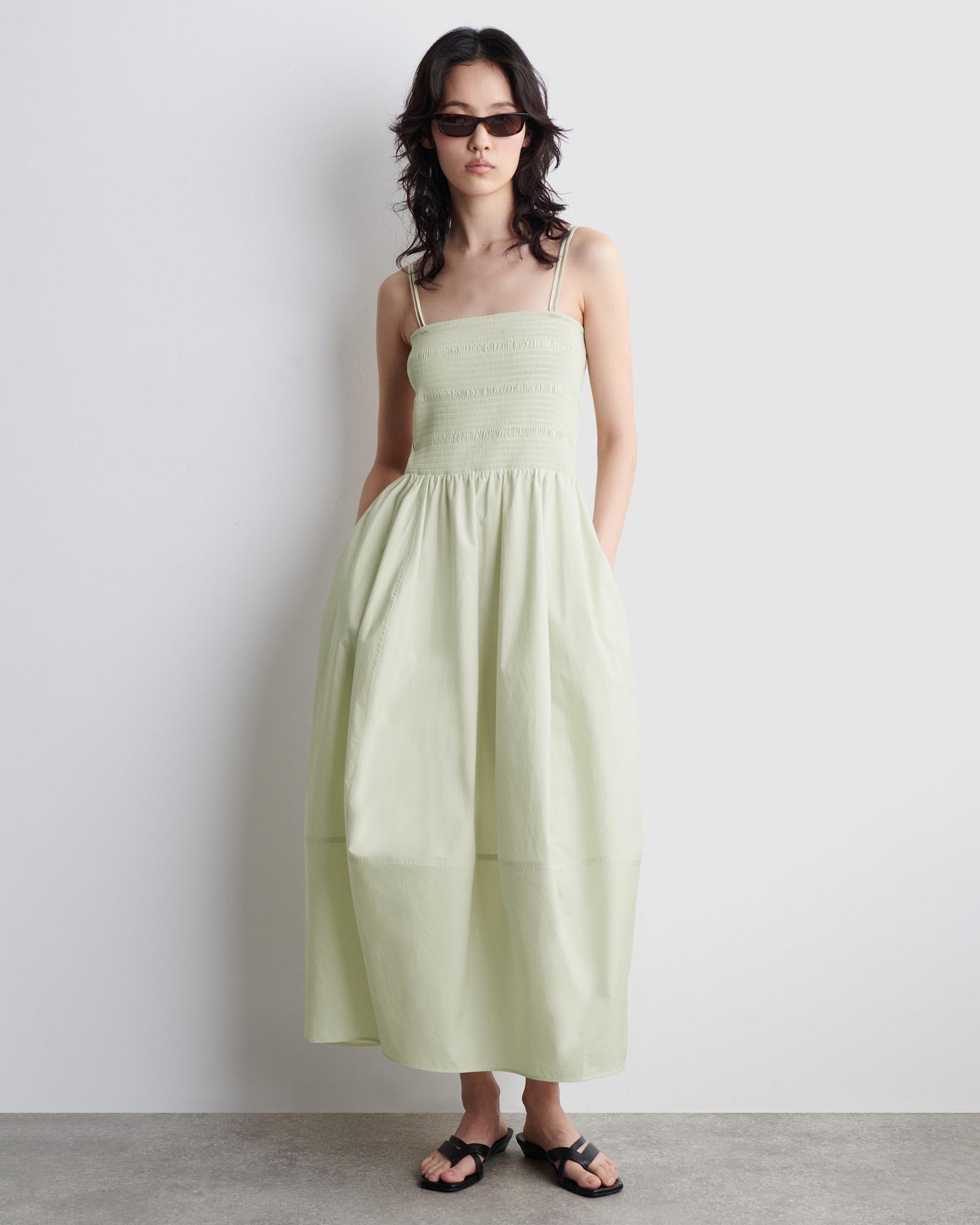 Smocked Midi Dress