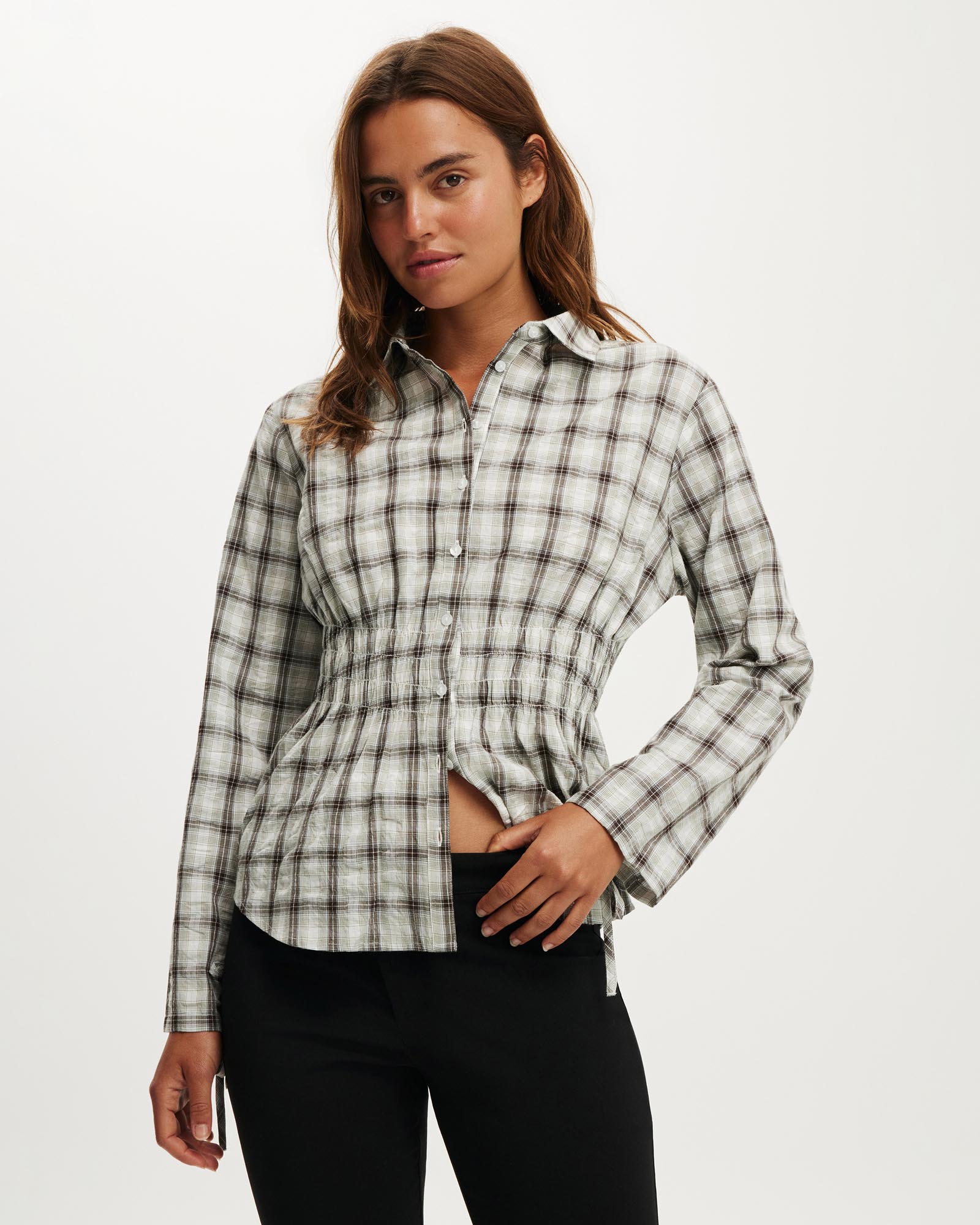 Gathered LS Shirt