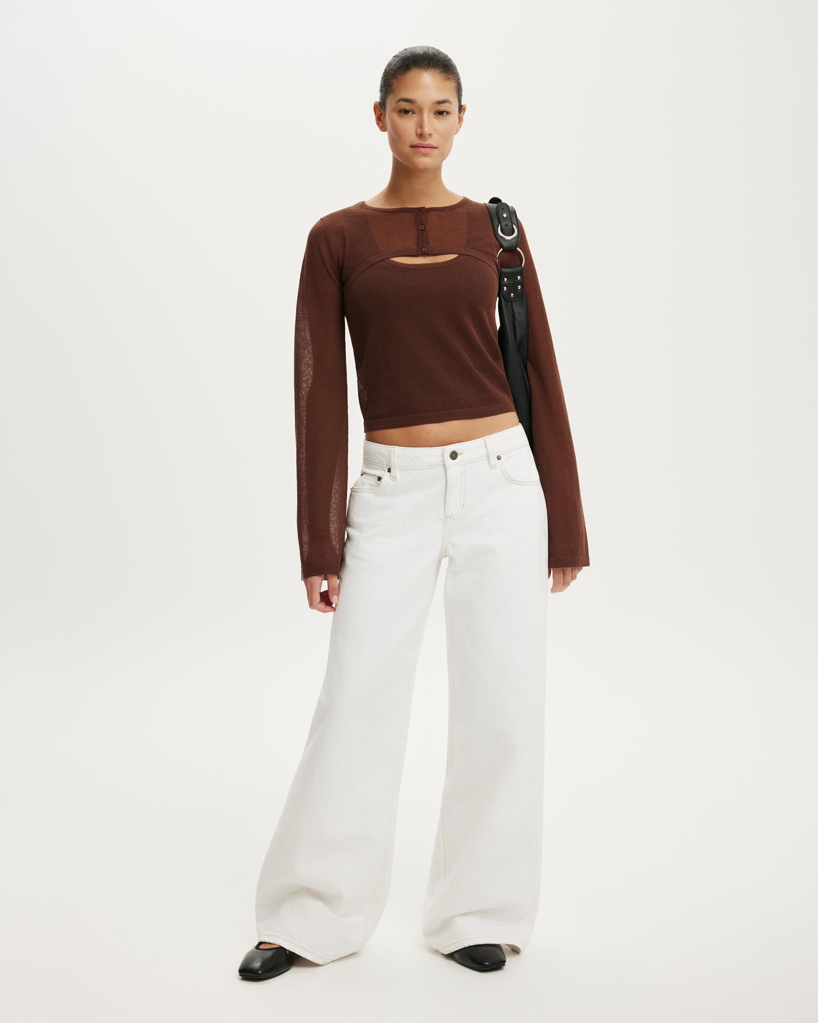 Shrug Sheer Knit Top