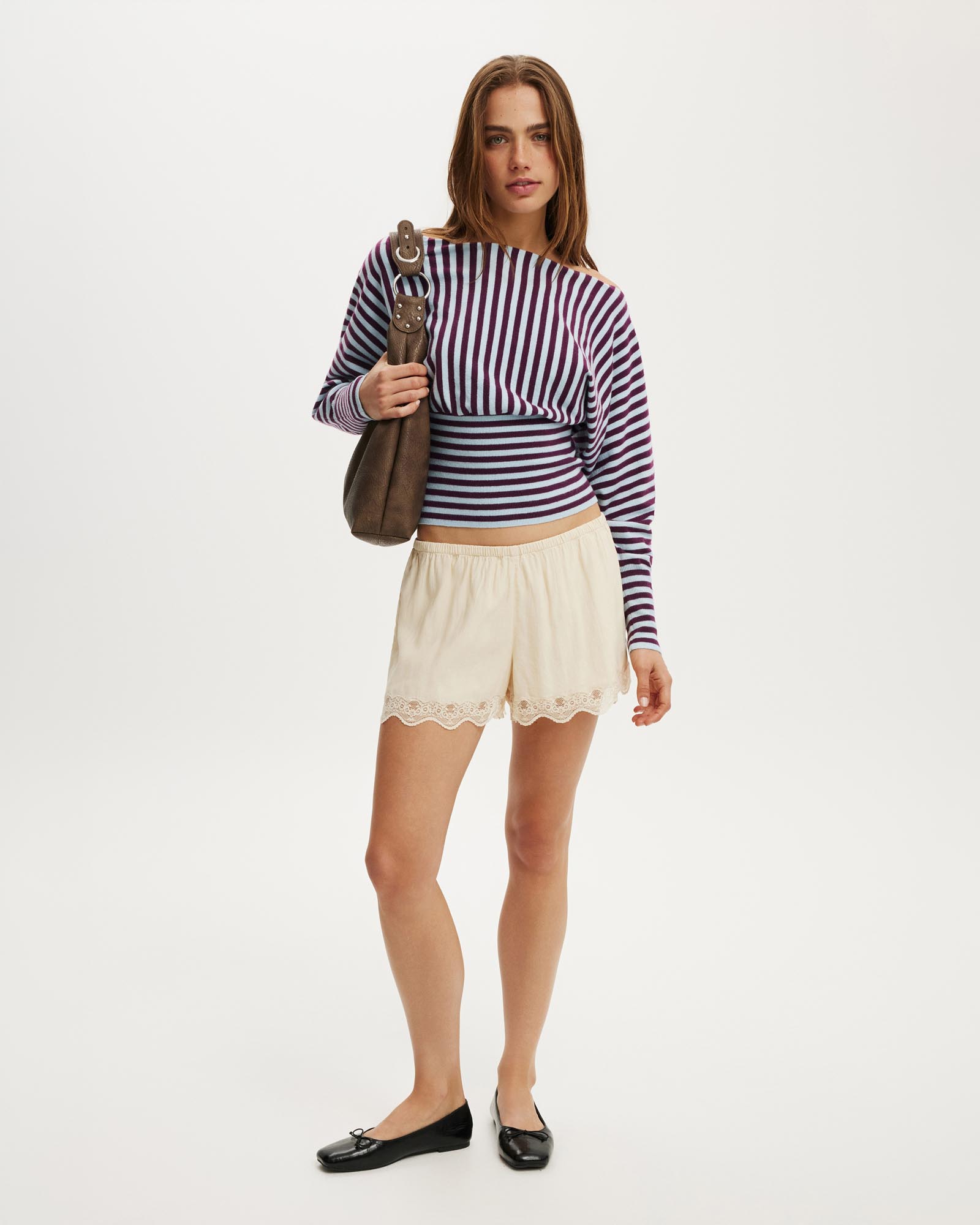 Everfine LS Batwing Knit Top
