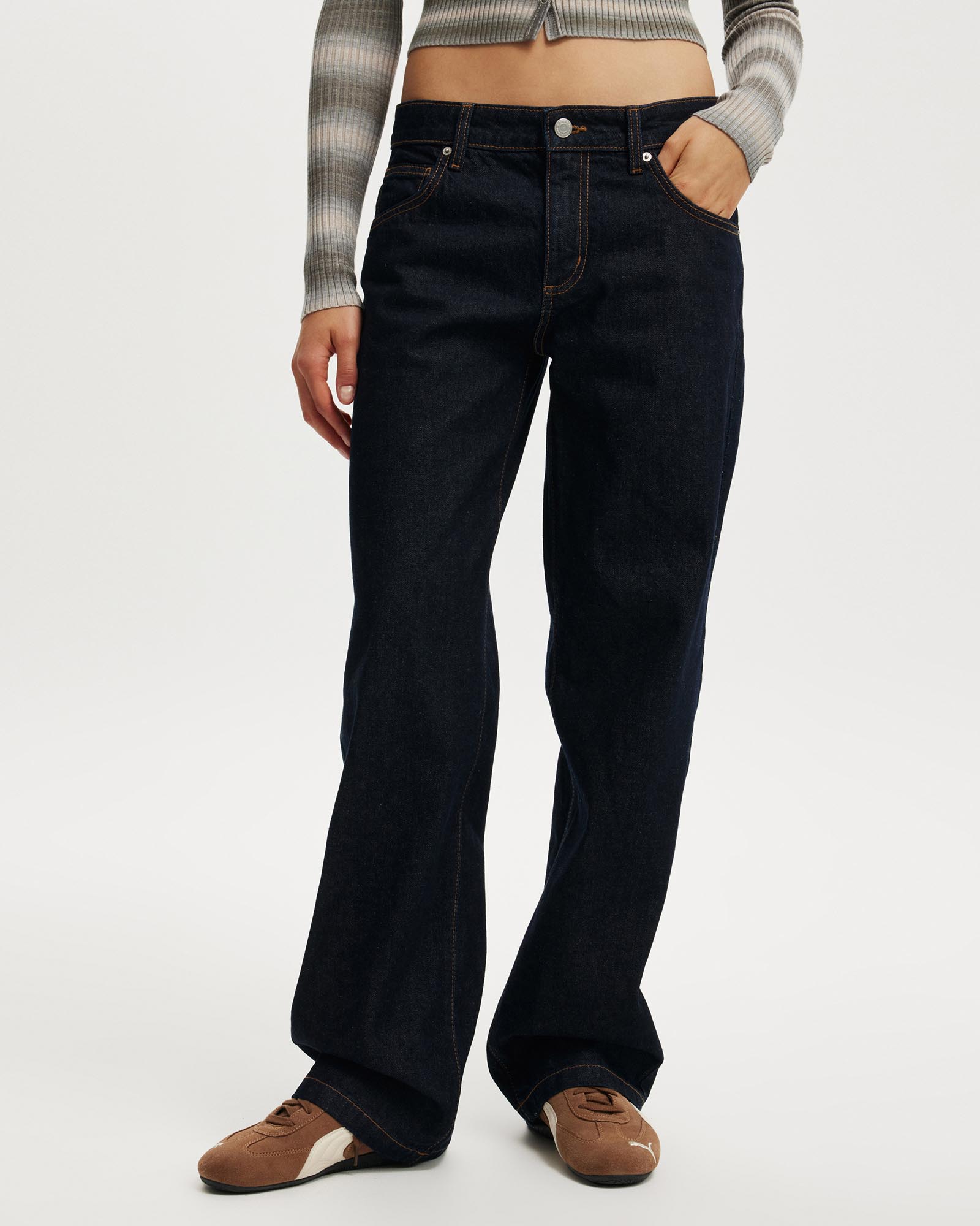 Low Rise Straight Jeans