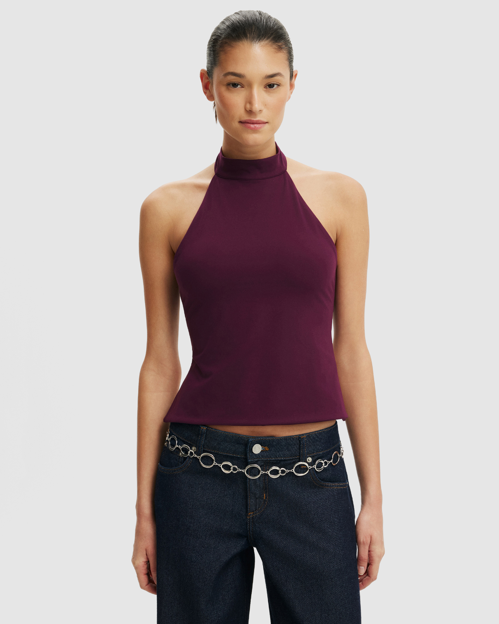 Hold Me Halter Twist Back Top