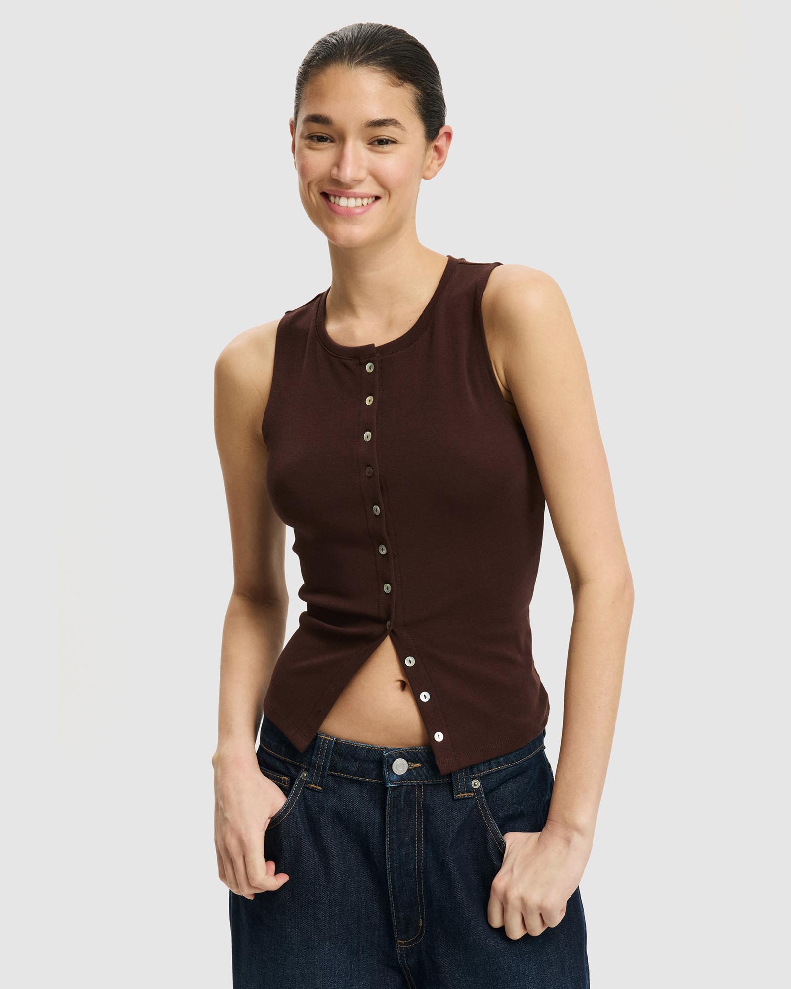 Bailey Button Detail Vest