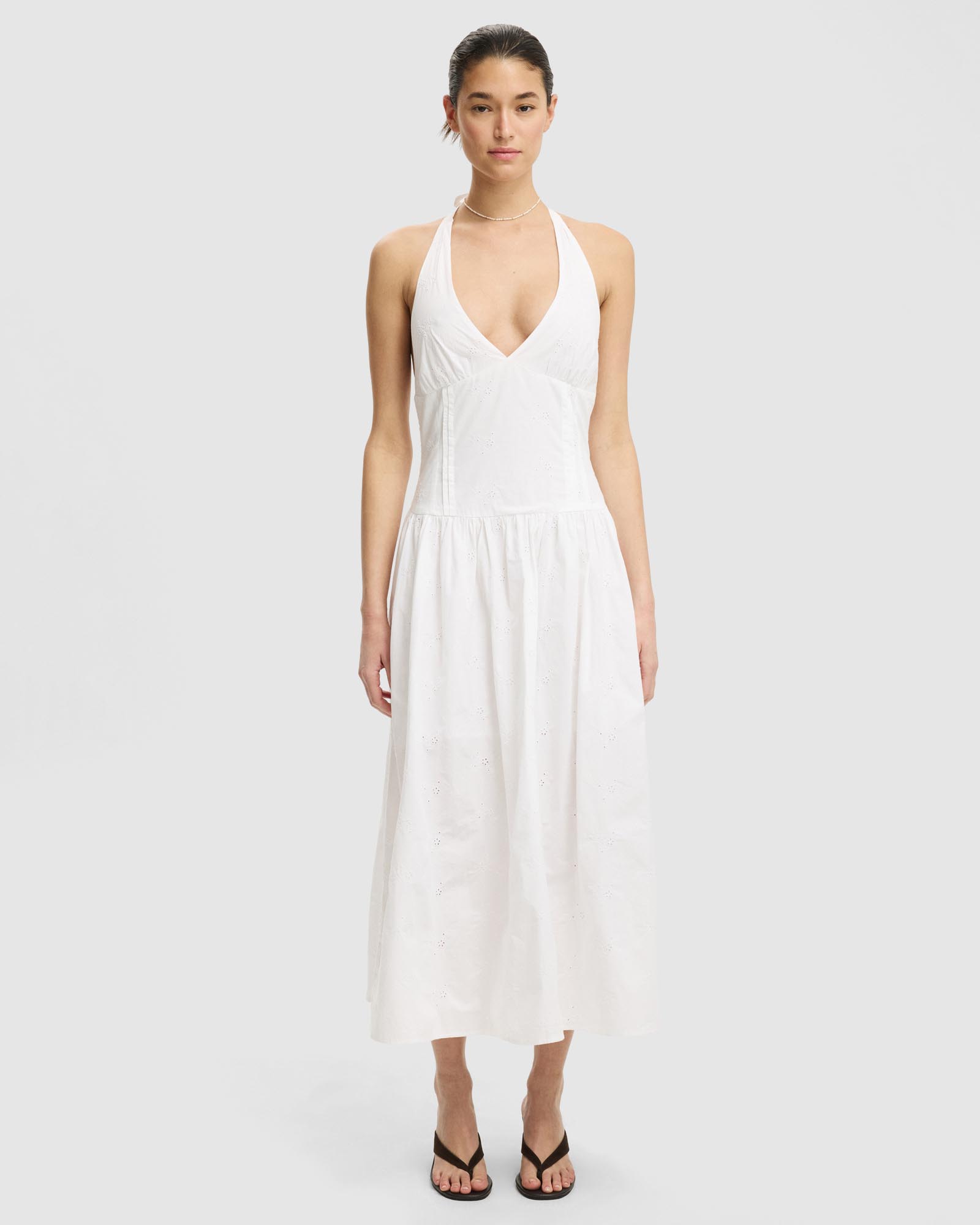 Kaity Halter Midi Dress