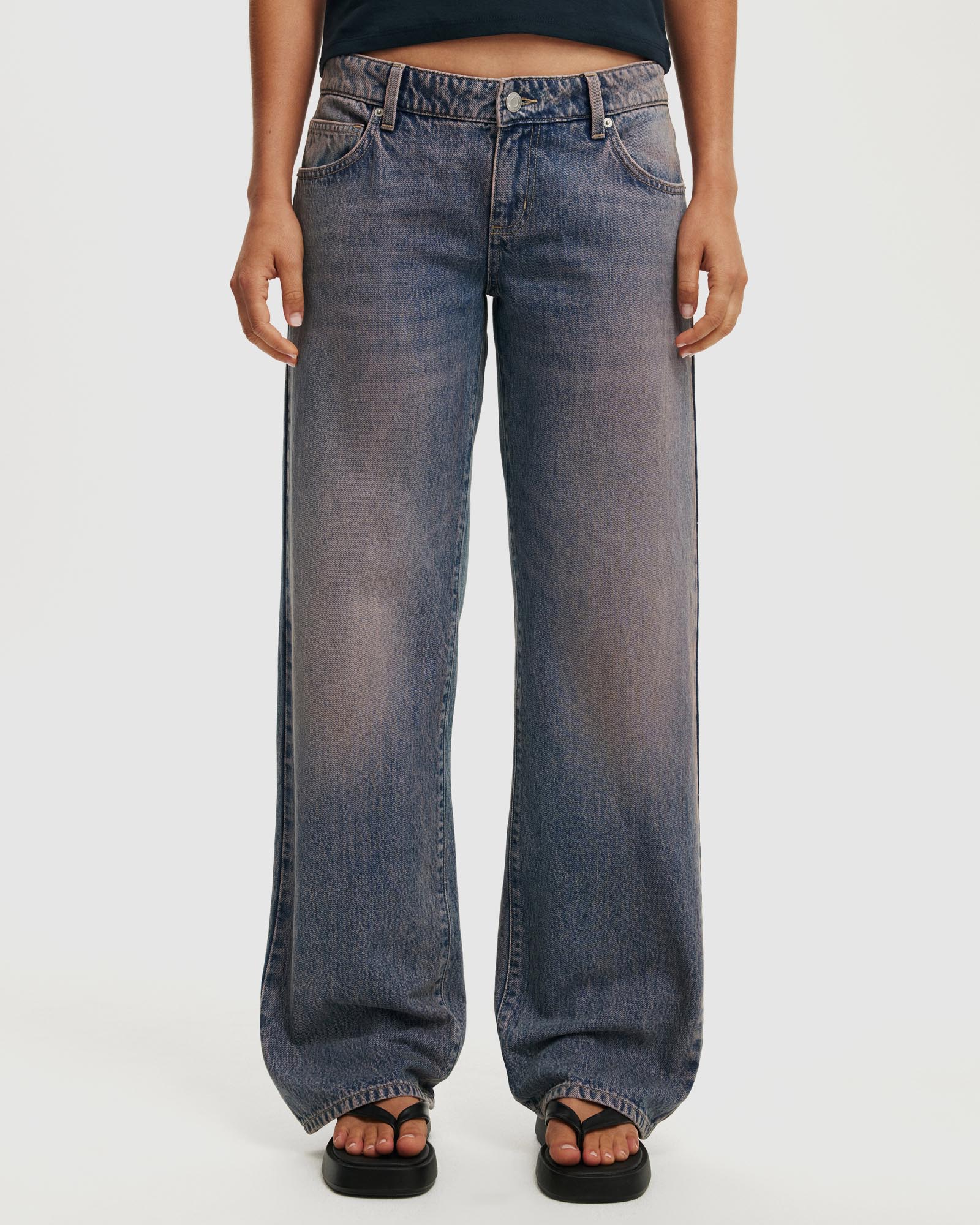 Low Rise Straight Jeans