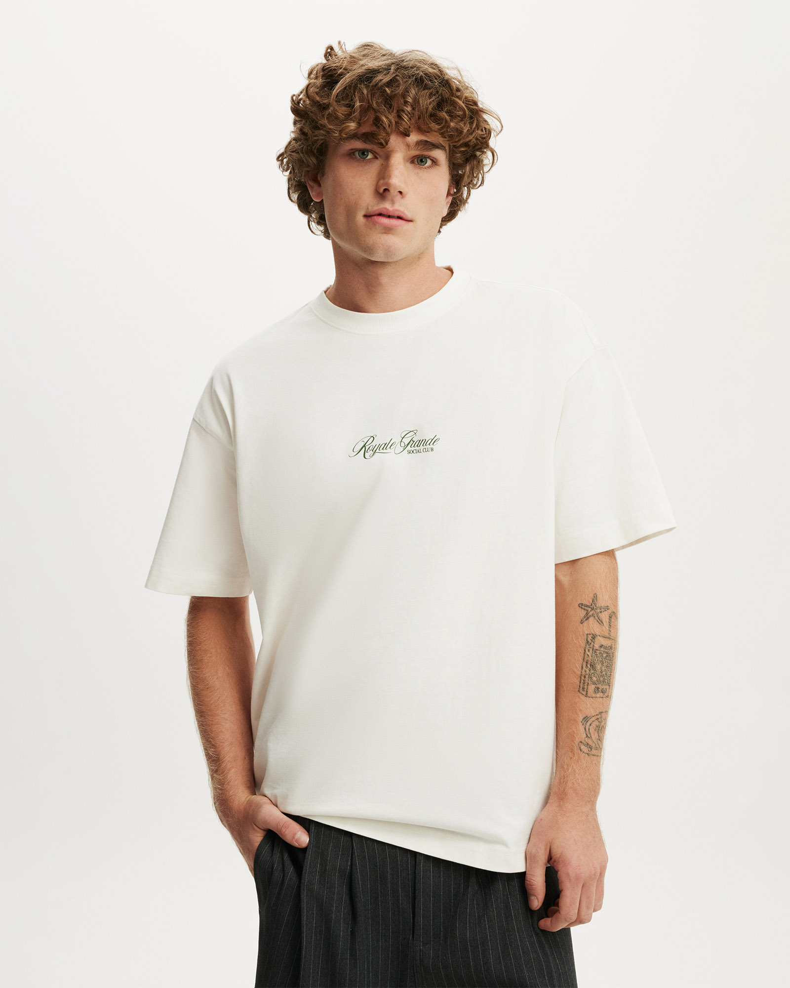 Box Fit Text T-Shirt