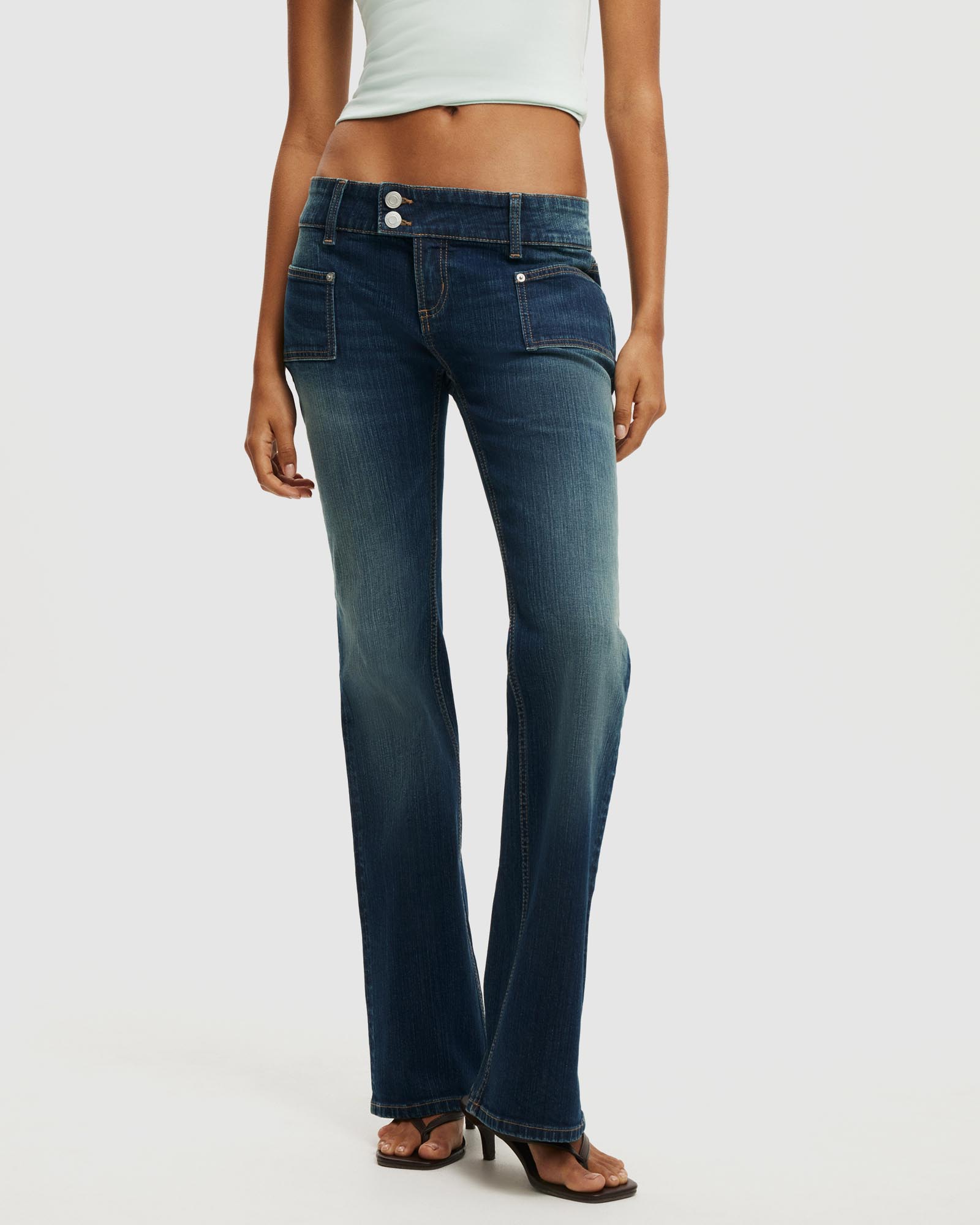 Low Rise Bootcut Jeans