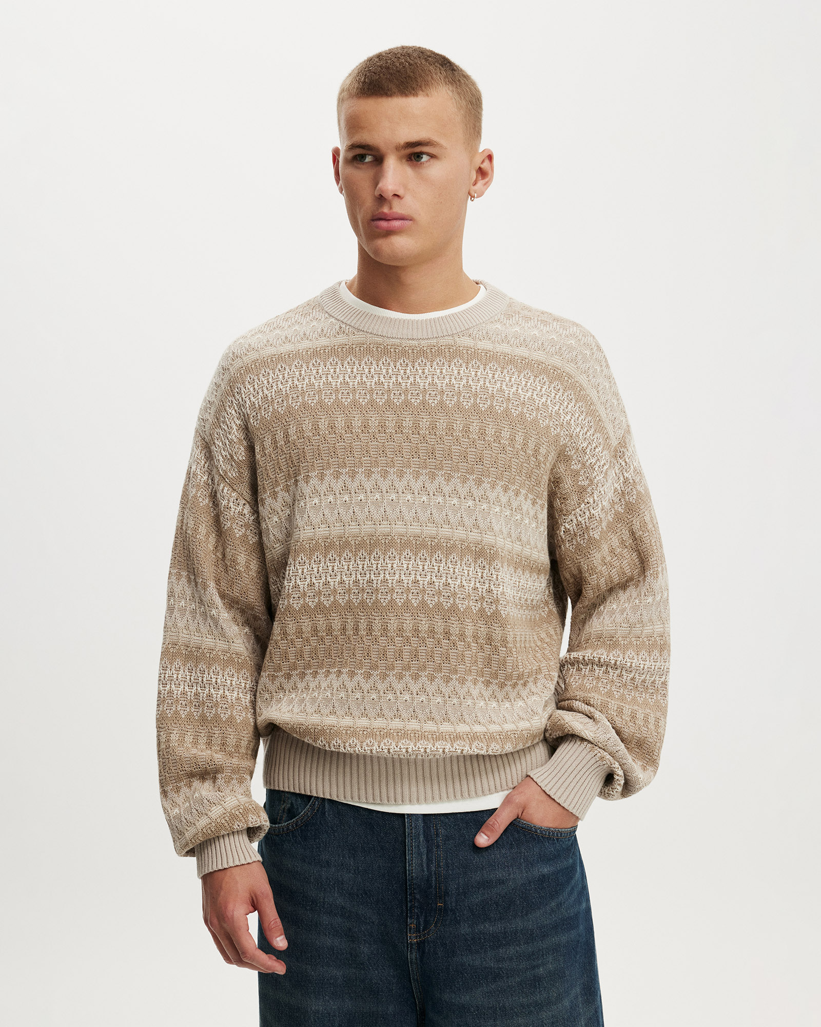 Box Fit Crew Knit