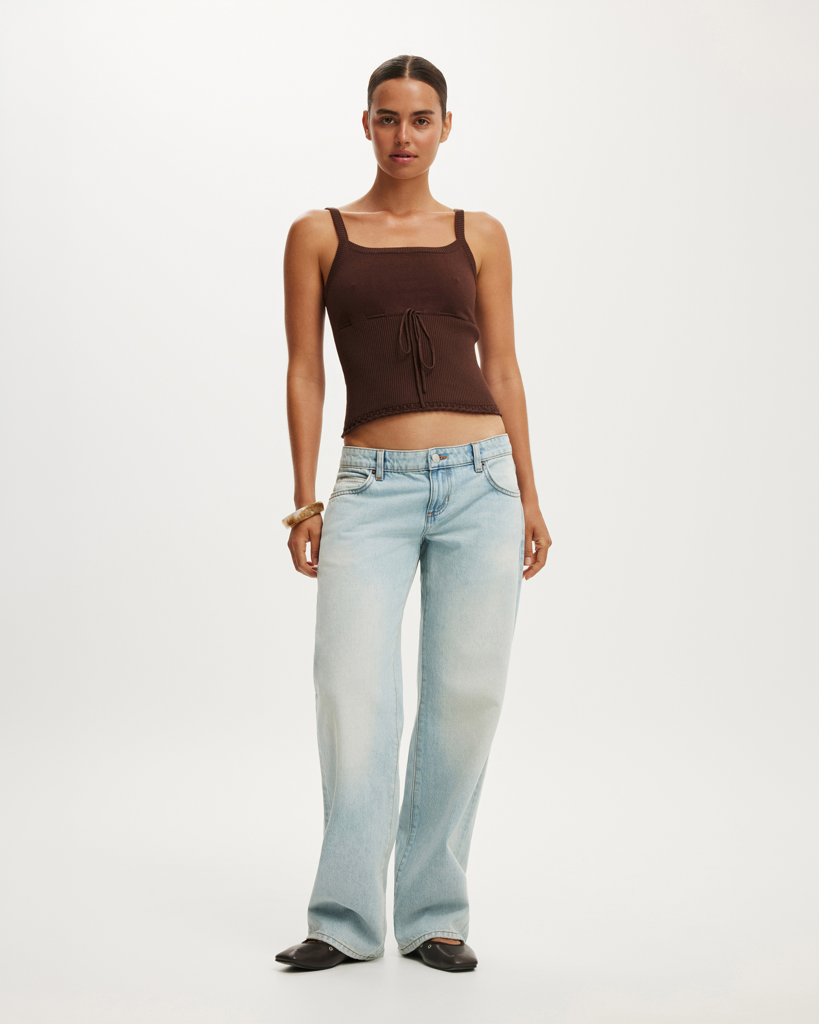 Ruffle Hem Knit Cami